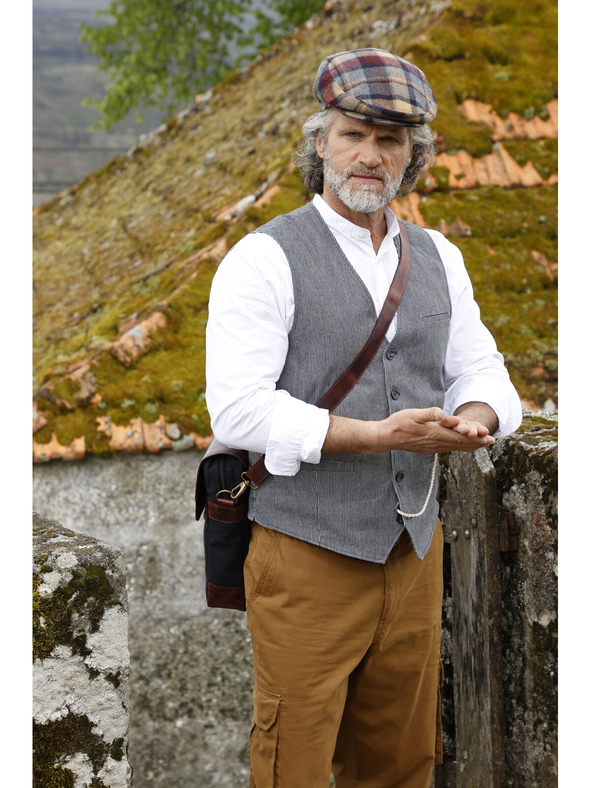 Thumbnail - Jan Vanderstorm Funktionsweste "Weste TORVIND" 1 Stk. mit Nadelstreifenmuster