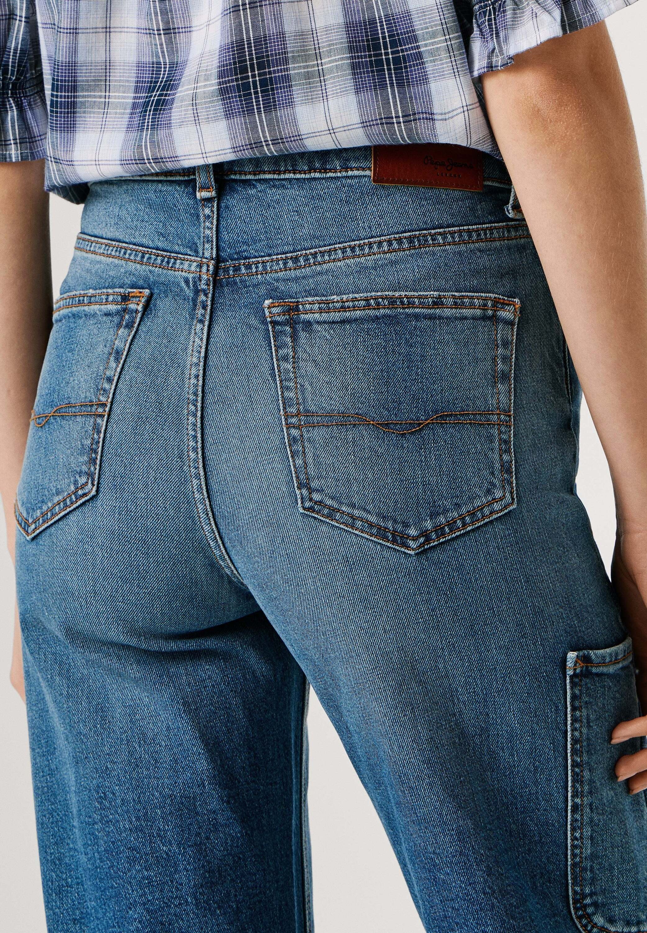 Pepe Jeans Straight-Jeans »trousers STRAIGHT JEANS UHW LEXA MID DARK«