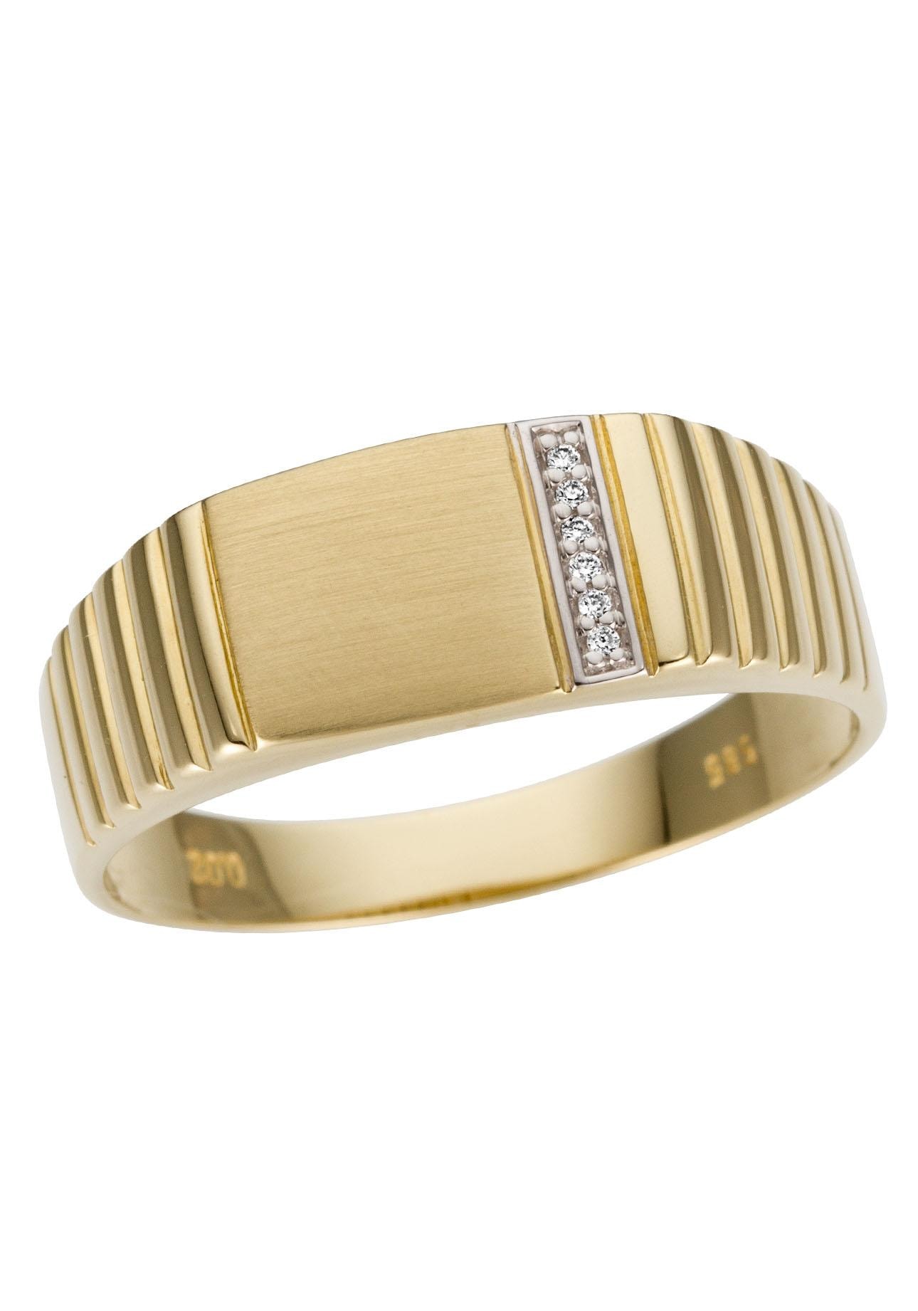 Goldring »Schmuck Geschenk Gold 333 Herrenring Goldring«, mit Brillanten