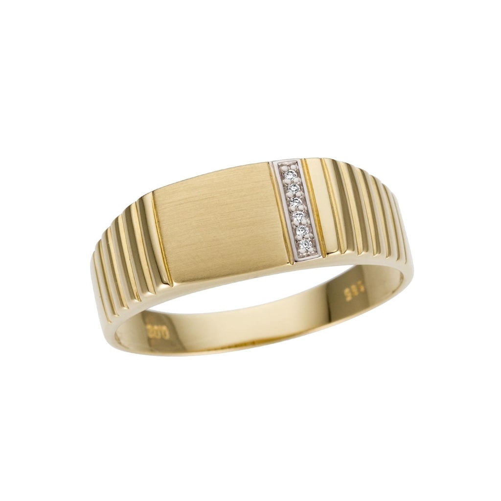 Firetti Goldring »Schmuck Geschenk Gold 333 Herrenring Goldring«, mit Brillanten