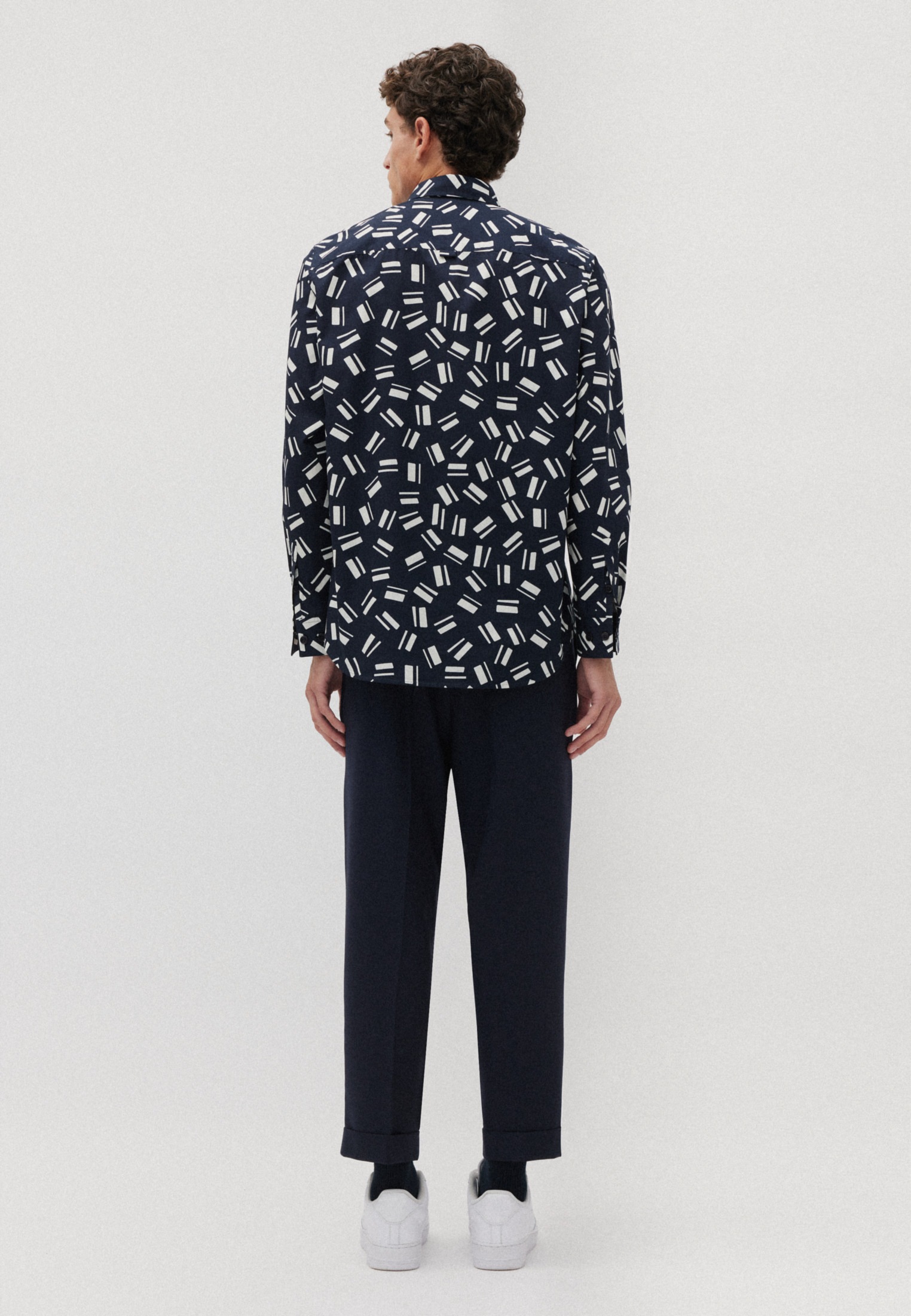 Thumbnail - studio seidensticker Businesshemd "Studio" Regular Langarm Kentkragen Druck