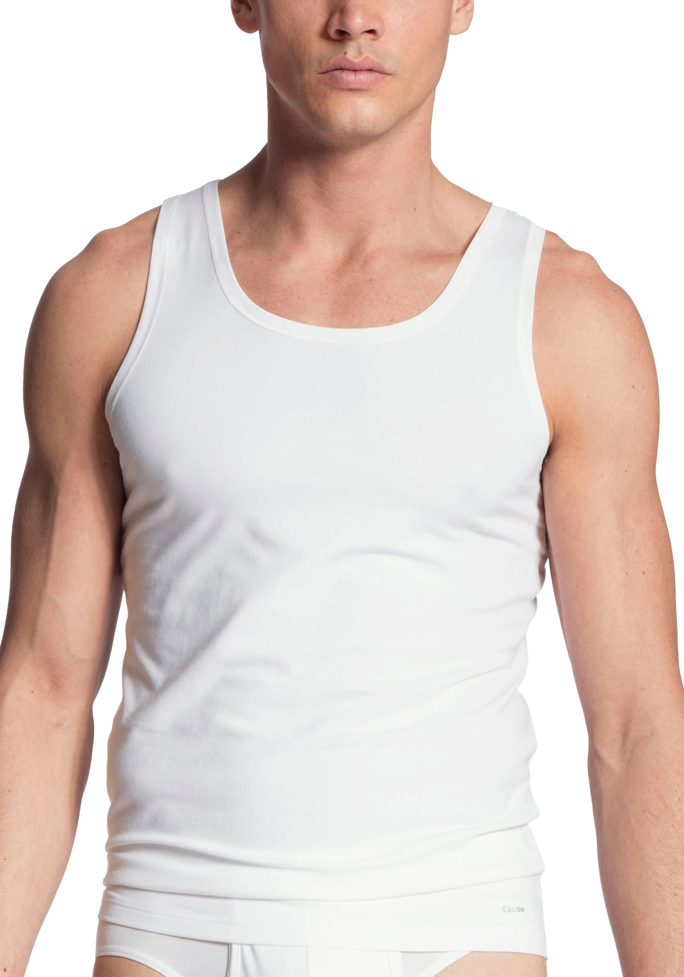 CALIDA Achseltop »Cotton Code«, Athletic-Shirt mit Rundhals-Ausschnitt