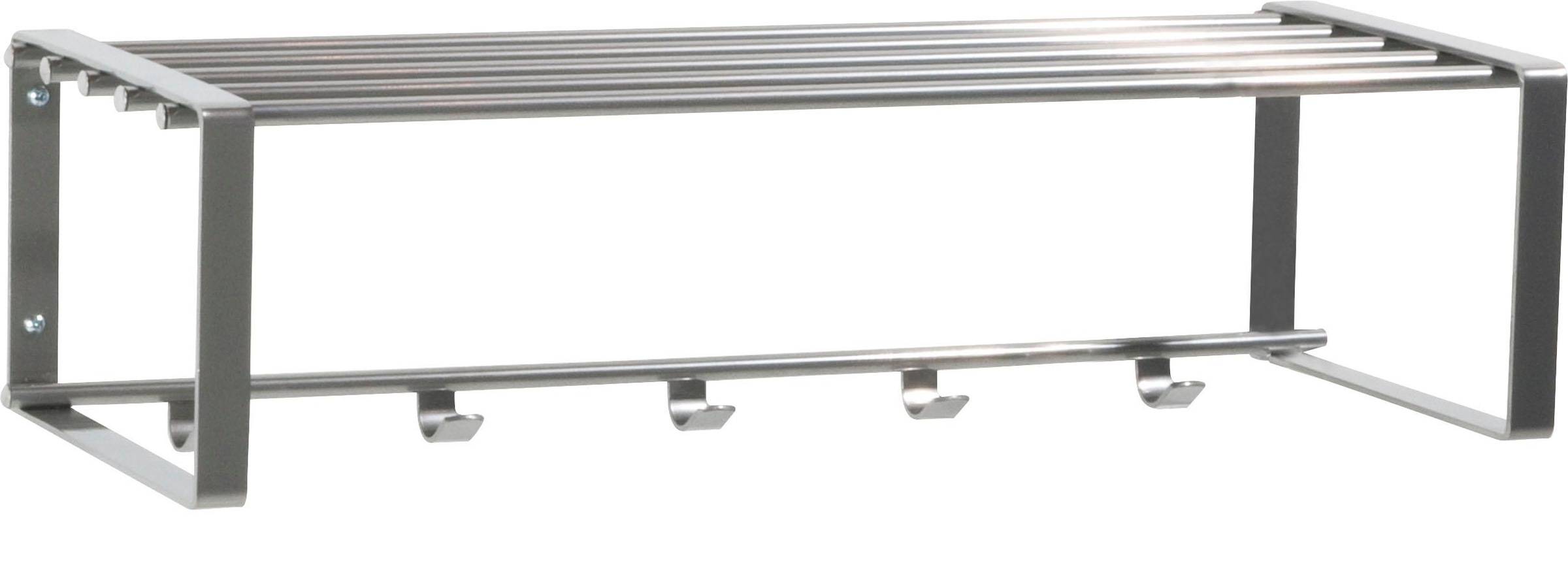 Spinder Design Garderobenleiste "REX" Wandgarderobe aus Stahl mit Hutablage günstig online kaufen