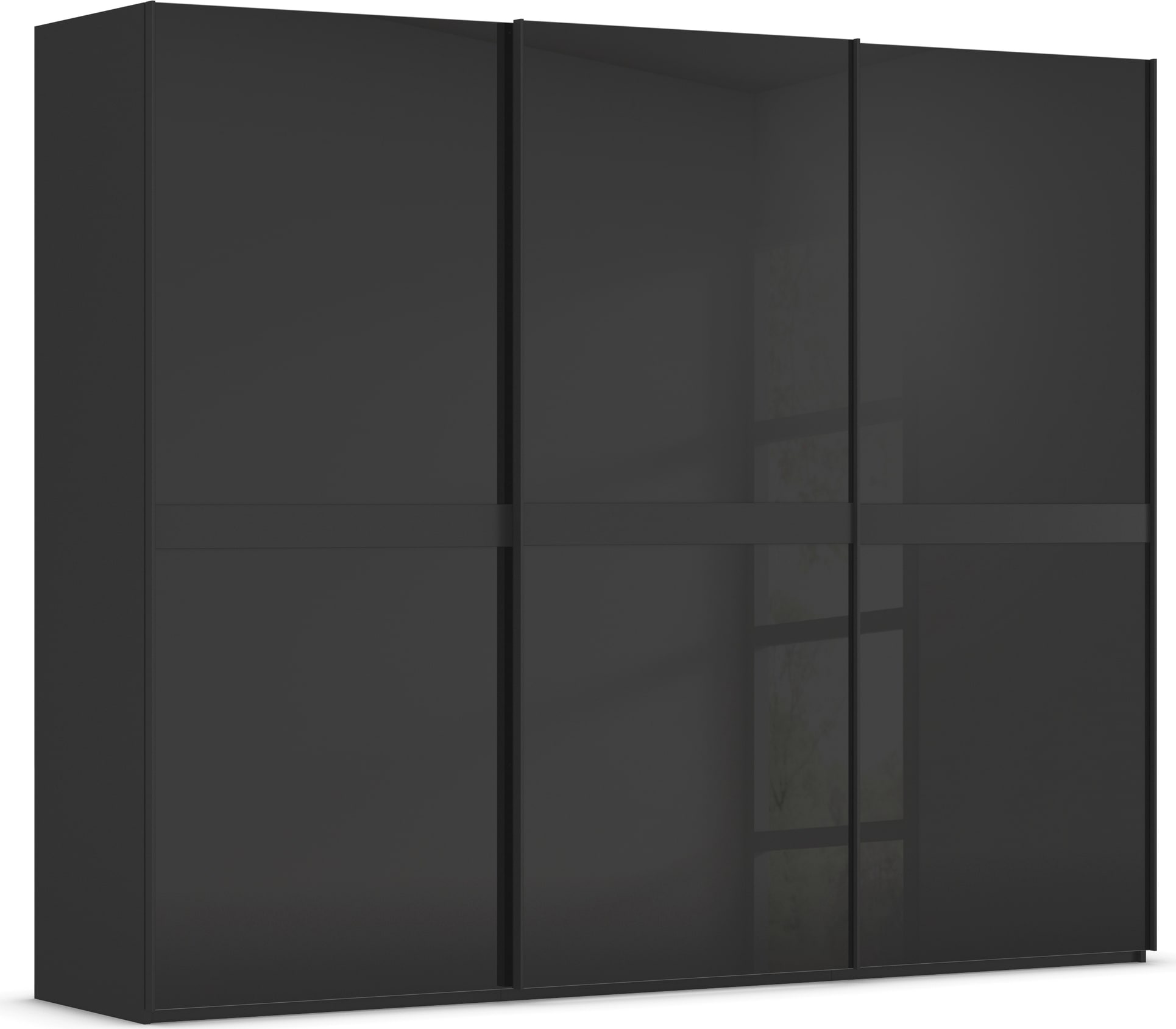 rauch "Kleiderschrank Schrank Garderobe Schlafzimmerschrank SCALE-LINE" edle Optik mit Bauchbinde in Korpusfarbe mit Glasfront MADE IN GERMANY