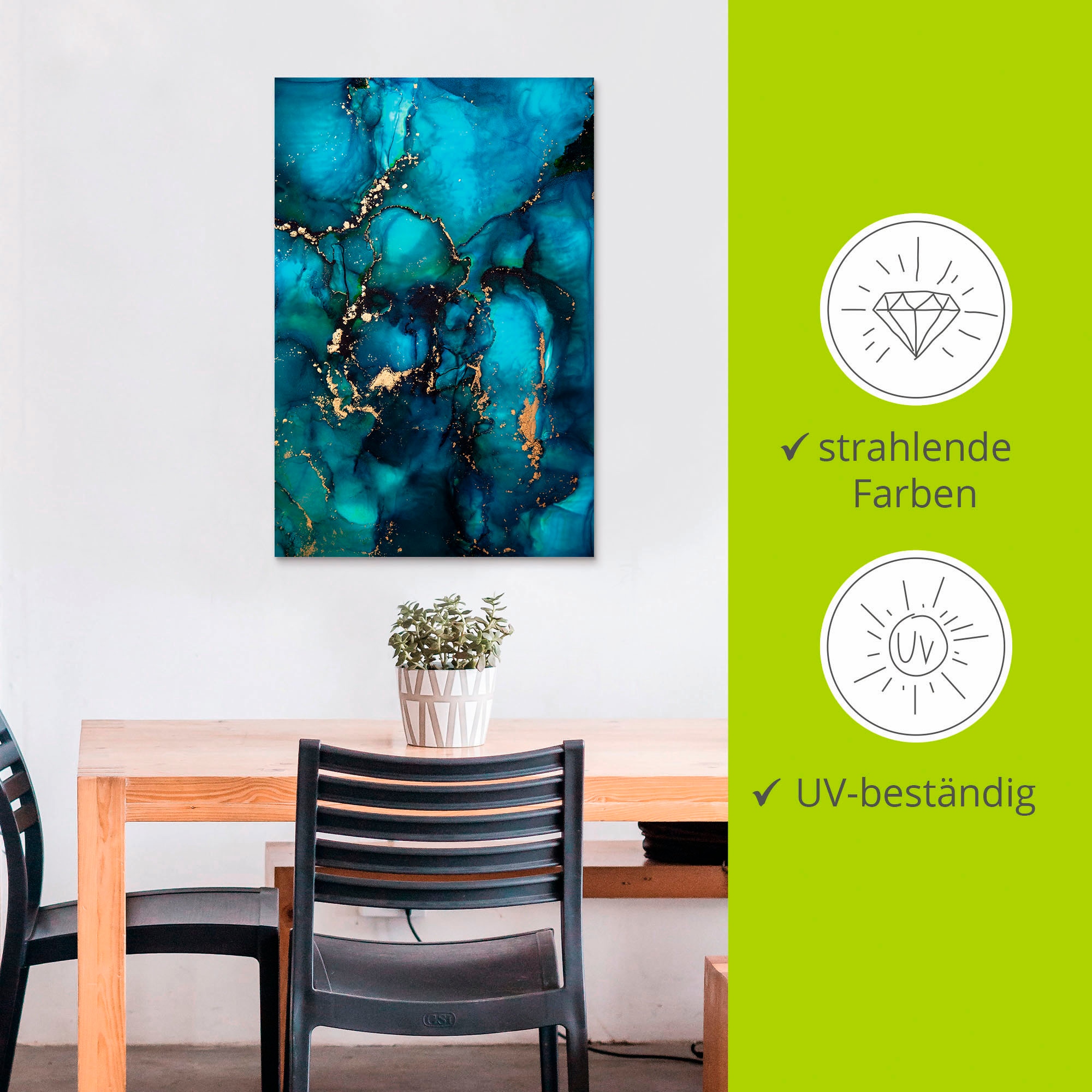 Artland Wandbild »Lagune«, Muster, (1 St.), als Alubild, Outdoorbild, Leinwandbild, Poster in verschied. Größen