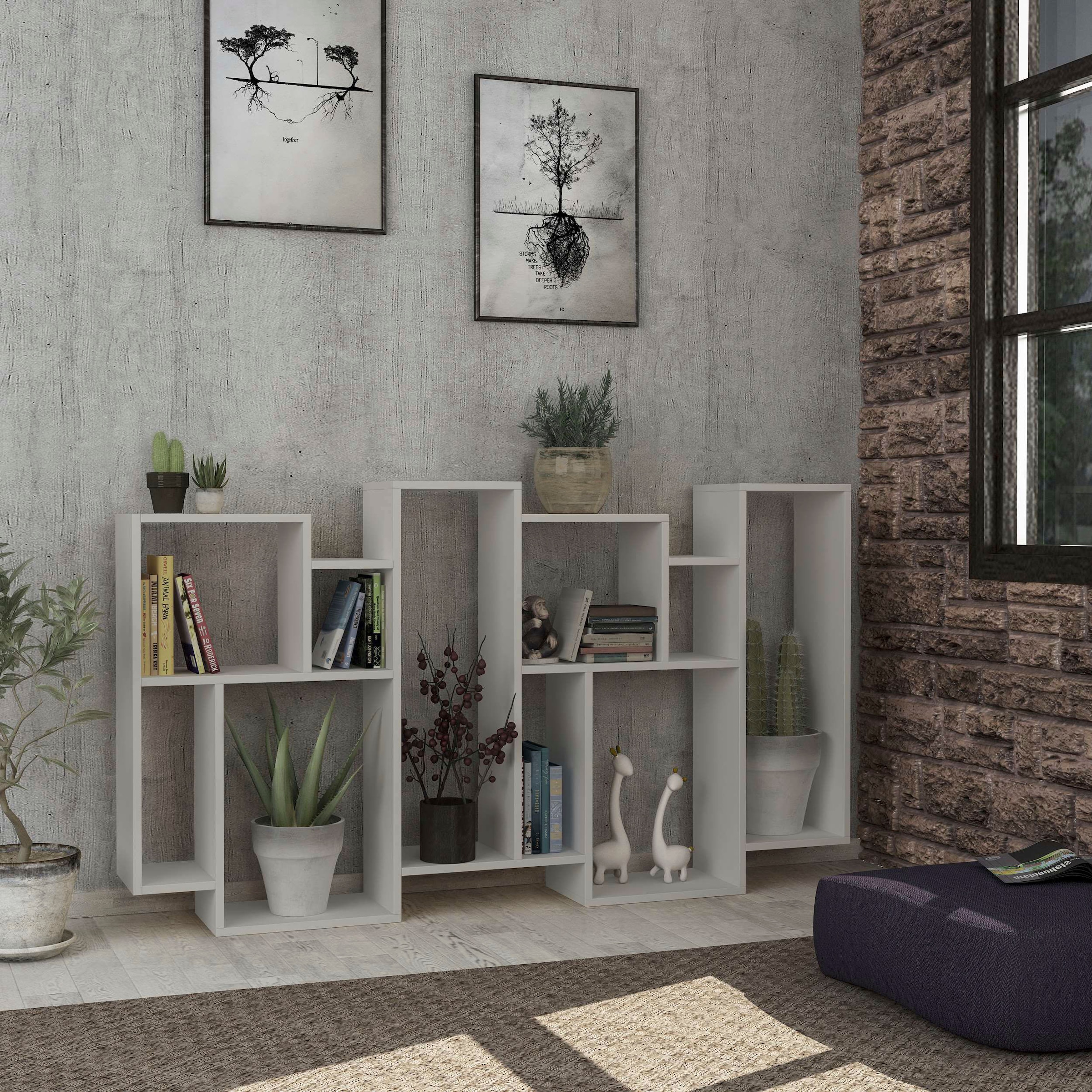 Decortie Bücherregal »Karmato Bücherregal«, (Packung), Leichte Montage, Lagerung, Platzsparend