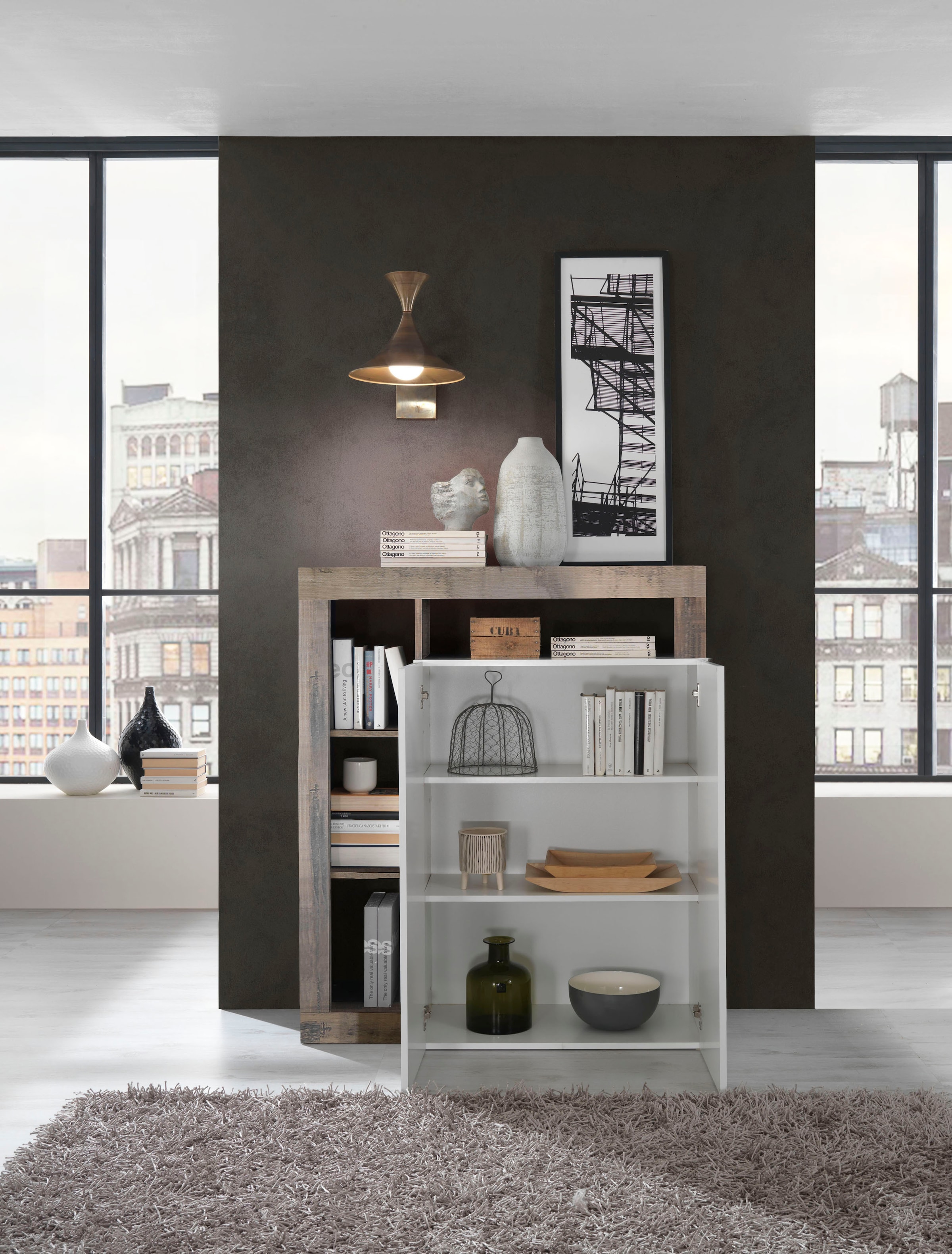 INOSIGN Highboard »Hamburg«, Breite 108 cm