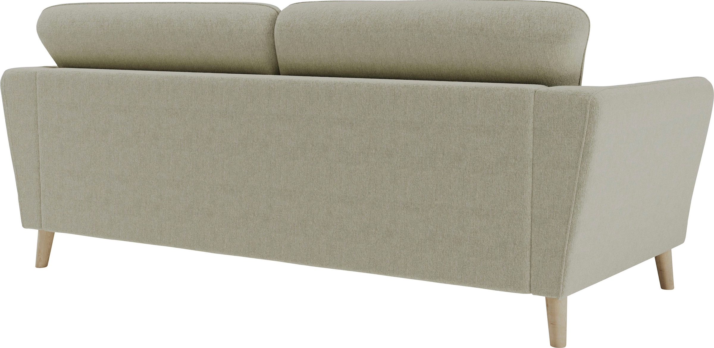 Home affaire 3-Sitzer »MARSEILLE Sofa 206 cm«, mit Massivholzbeinen aus Eiche, verschiedene Bezüge und Farbvarianten