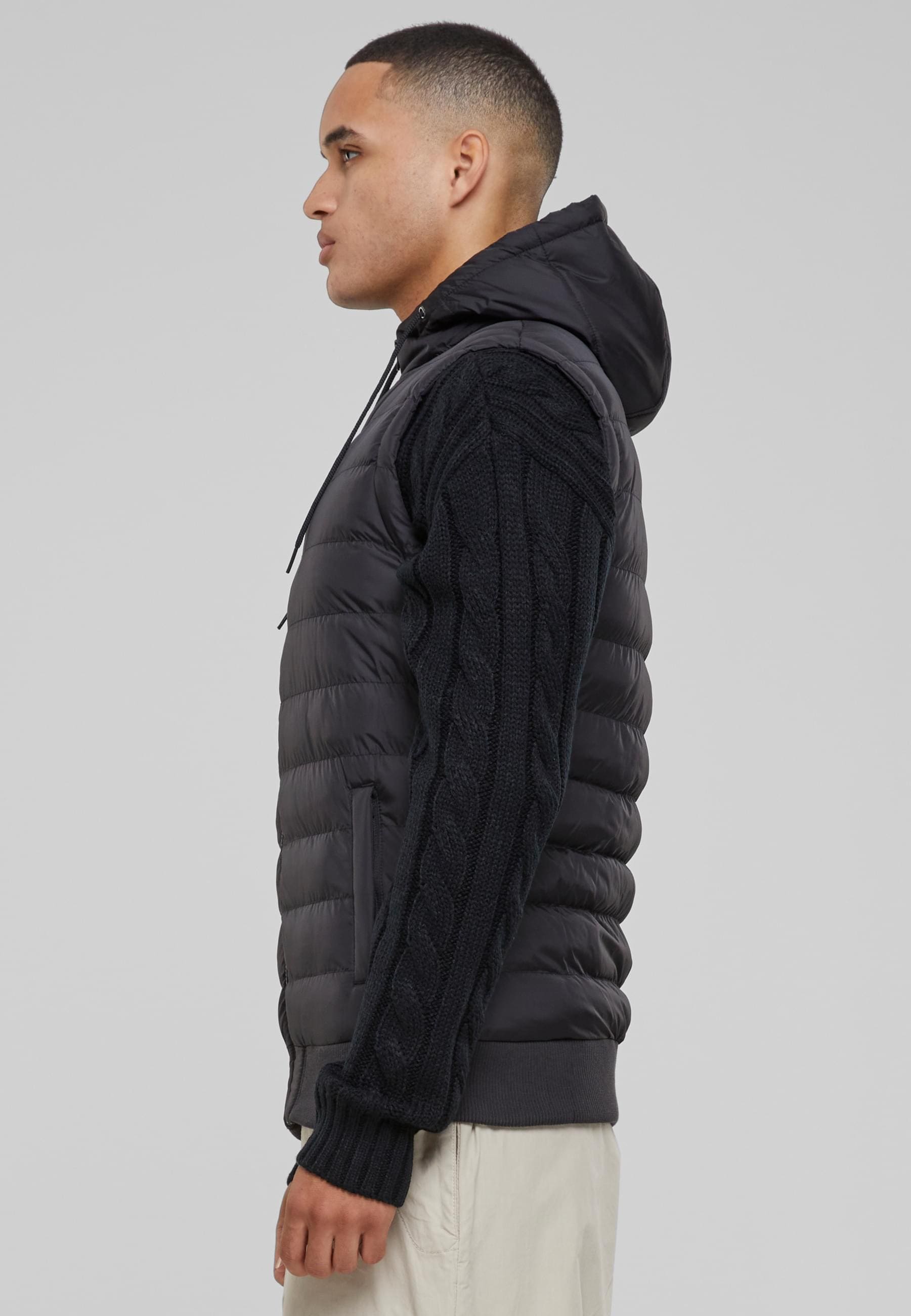 URBAN CLASSICS Jerseyweste »Urban Classics Herren Small Bubble Hooded Vest«, (1 tlg.)