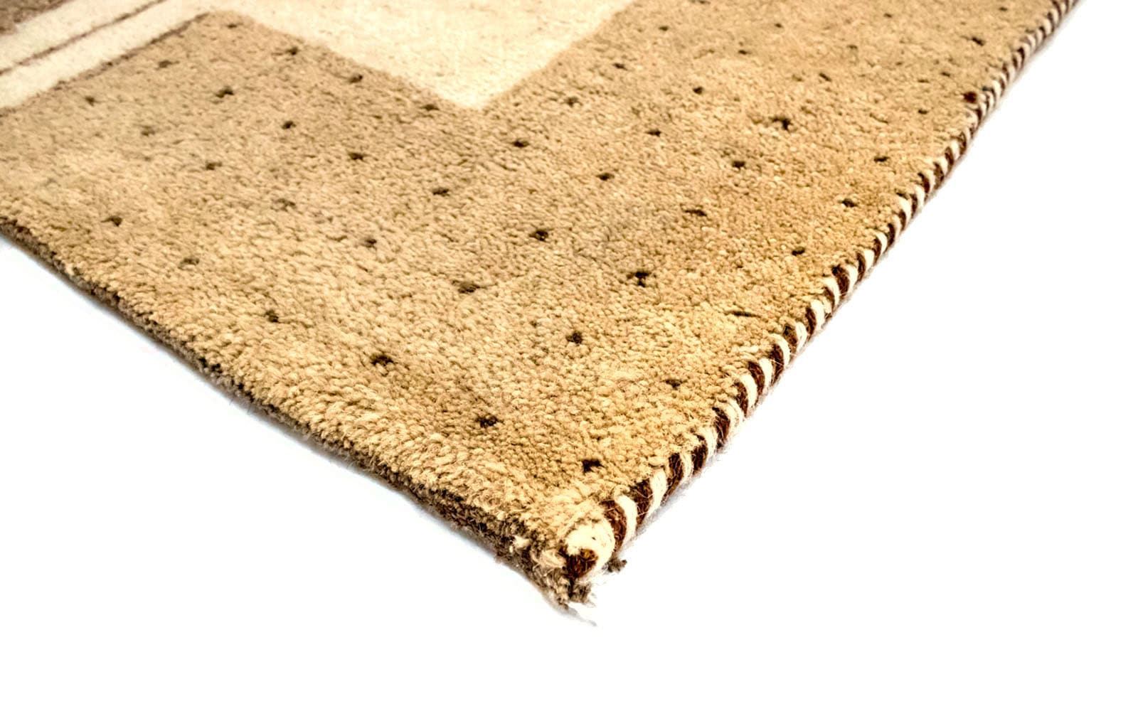 morgenland Wollteppich »Gabbeh Teppich handgeknüpft rechteckig, beige«, handgeknüpft | BAUR