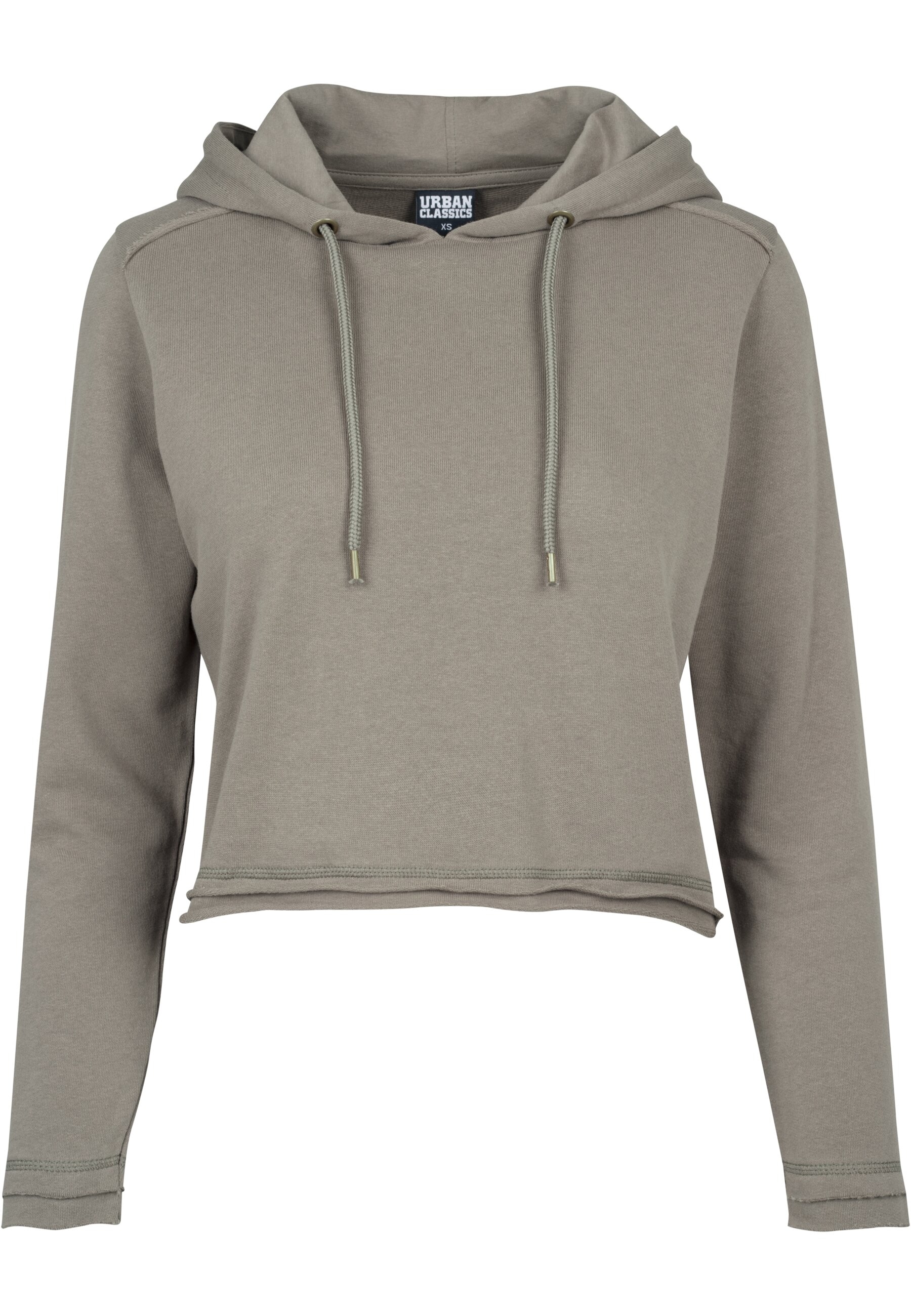 URBAN CLASSICS Rundhalspullover "Urban Classics Damen Ladies Cropped Terry Hoody"