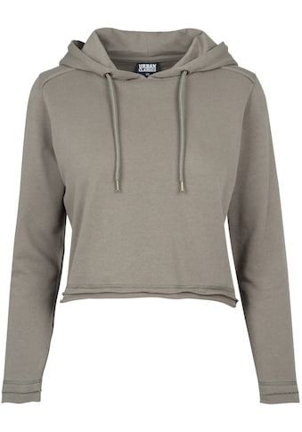 Rundhalspullover »Urban Classics Damen Ladies Cropped Terry Hoody«, (1 tlg.)