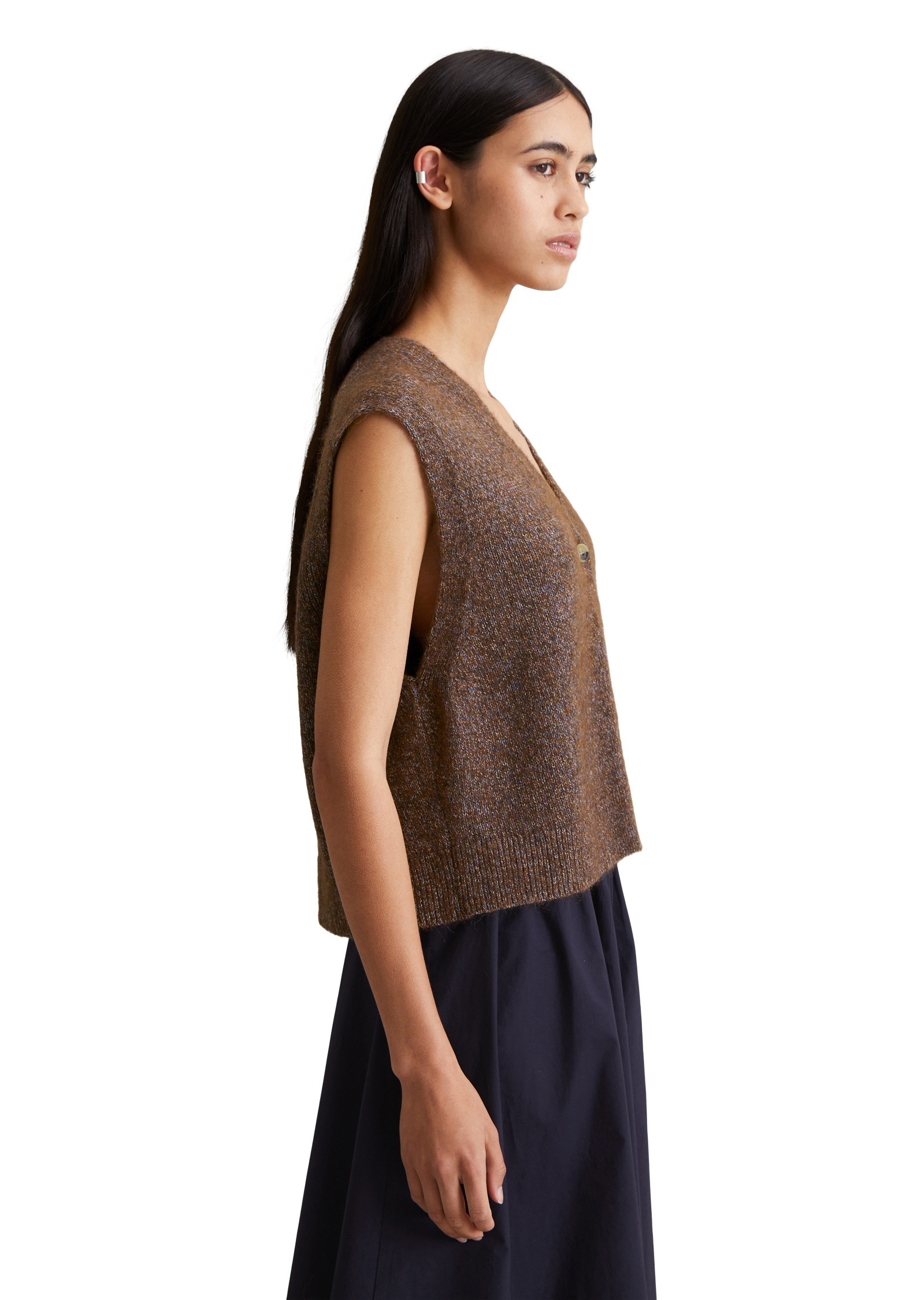 Marc OPolo DENIM Strickweste "aus Baumwoll-Multicolor-Garn" günstig online kaufen