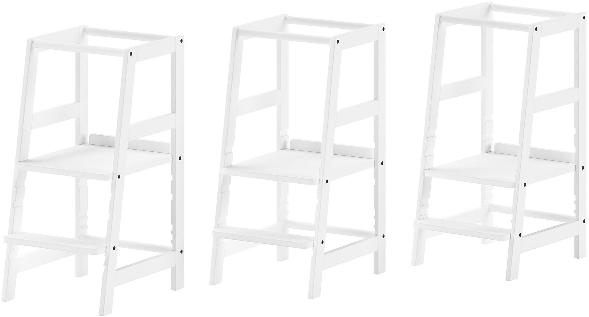 Thumbnail - Vipack Kinderstuhl "Lernturm aus Massivholz, stabil und standfest gebaut" () Tritt und Stehfläche 3-fach verstellbar, 3 ...