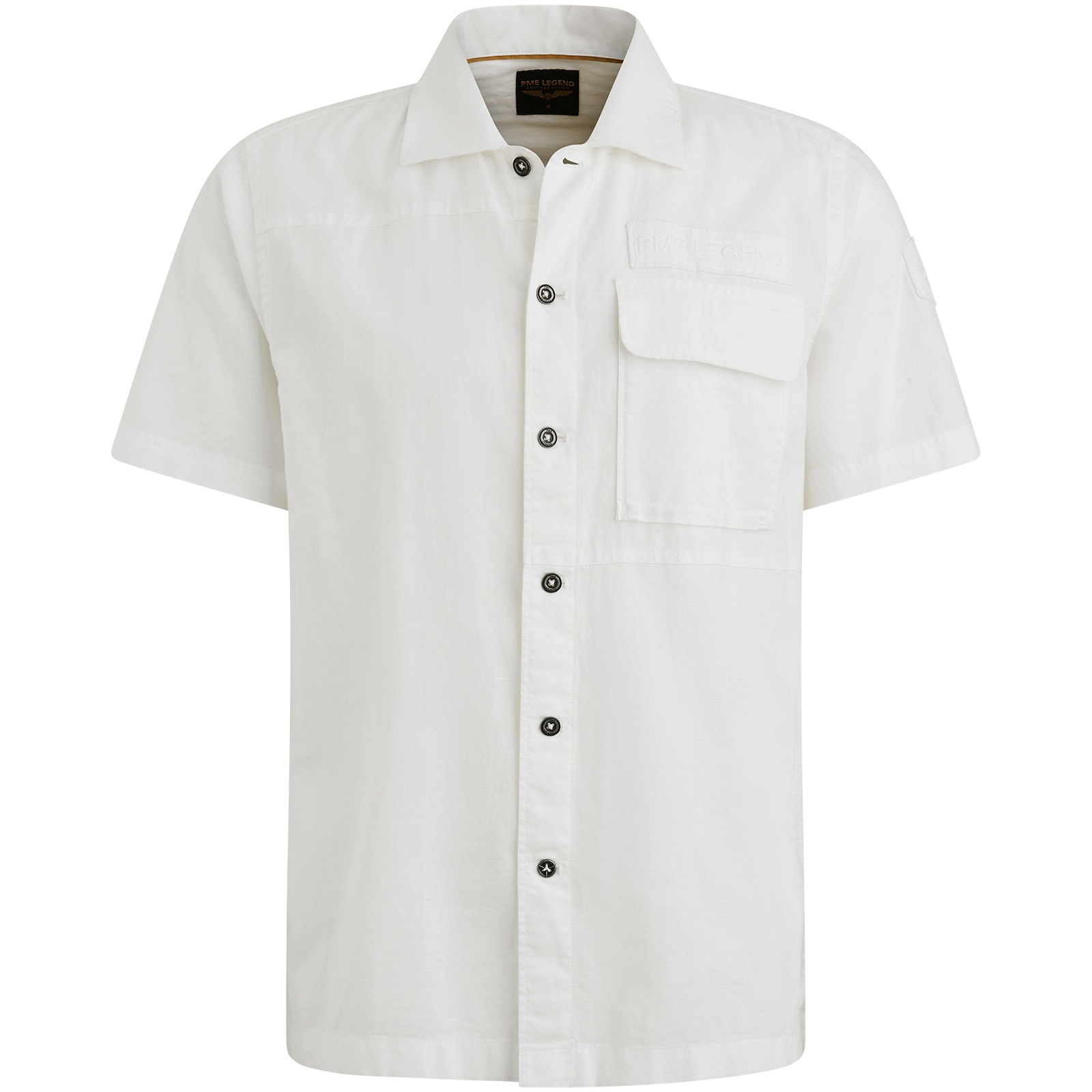 PME LEGEND Kurzarmhemd »Short Sleeve Shirt Ctn linen«, mit Leinenstruktur