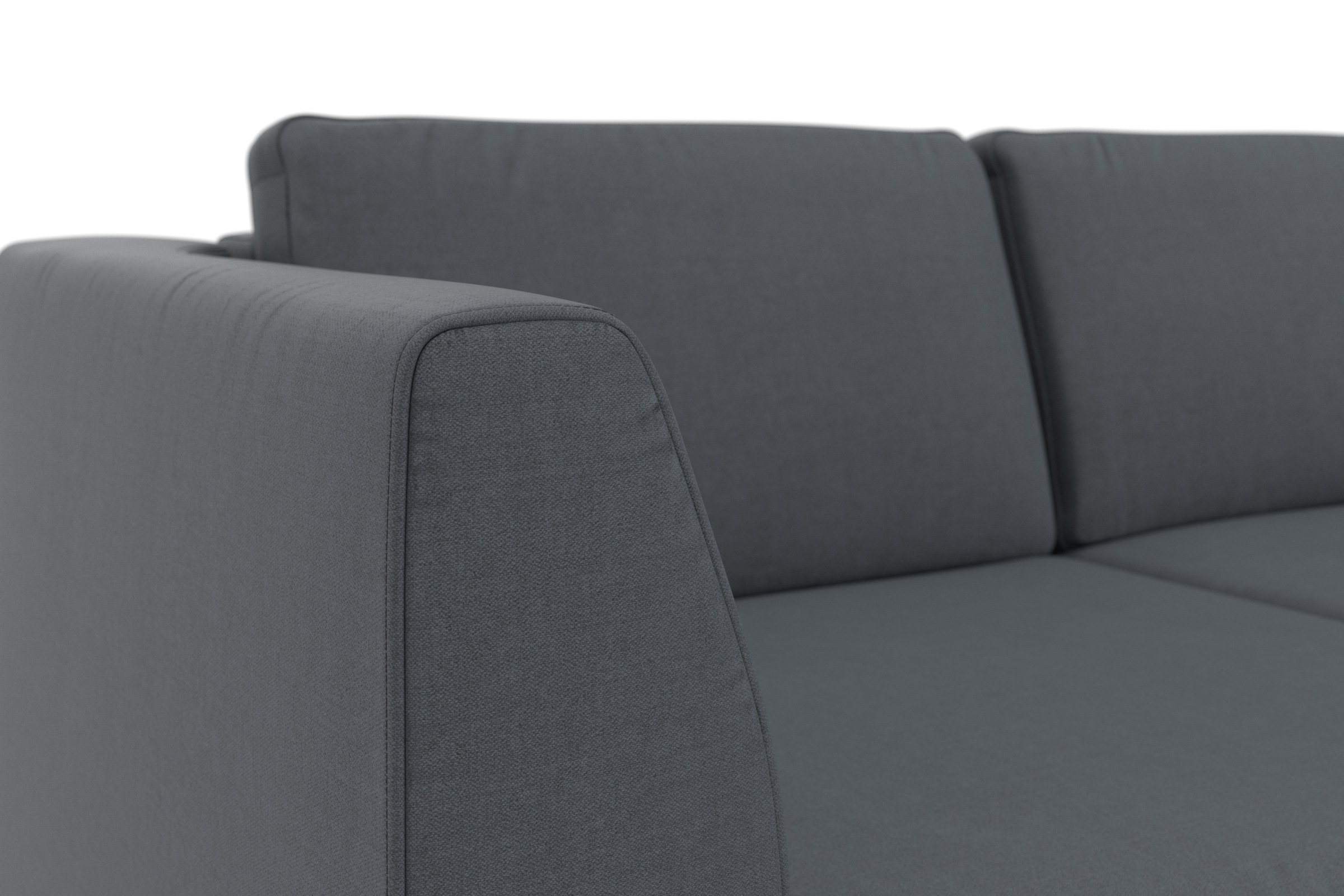 sit&more Ecksofa »Olsen L-Form«, inklusive Sitztiefenverstellung, wahlweise mit Bettfunktion, 15cm hoch