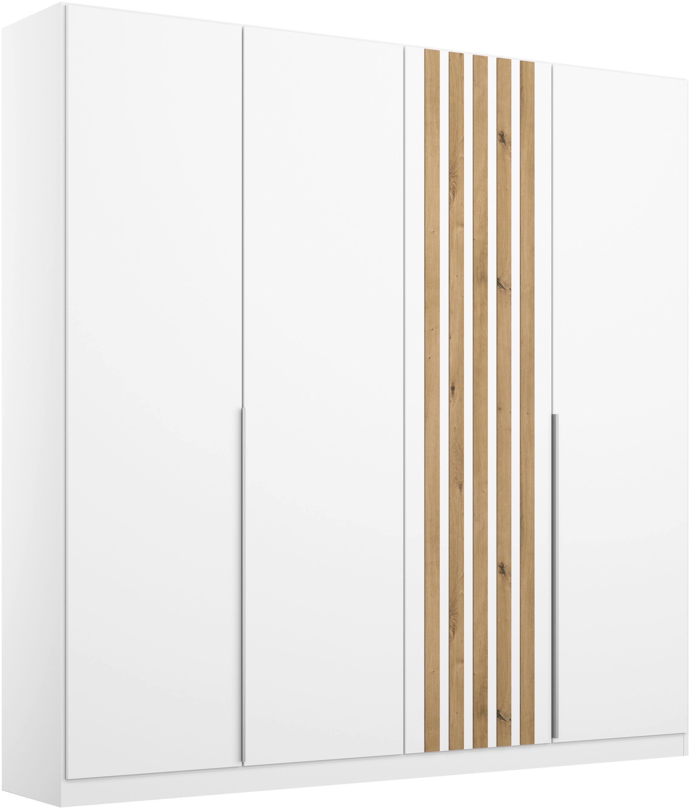 rauch Drehtürenschrank "Kleiderschrank Schrank Garderobe Breiten 181/226/271 cm LAMELLA" 3 verschiedene Ausstattungen BASIC/CLASSIC/PREMIUM (inkl. SOFT-CLOSE), elegante Lamellen-Auflage in 3D Akustikpaneel Optik MADE IN GERMANY