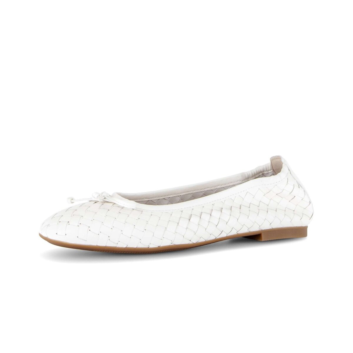 Ballerina GABOR "Eleganter Ballerina", Damen, Gr. 38, creme, Schuhe Ballerina