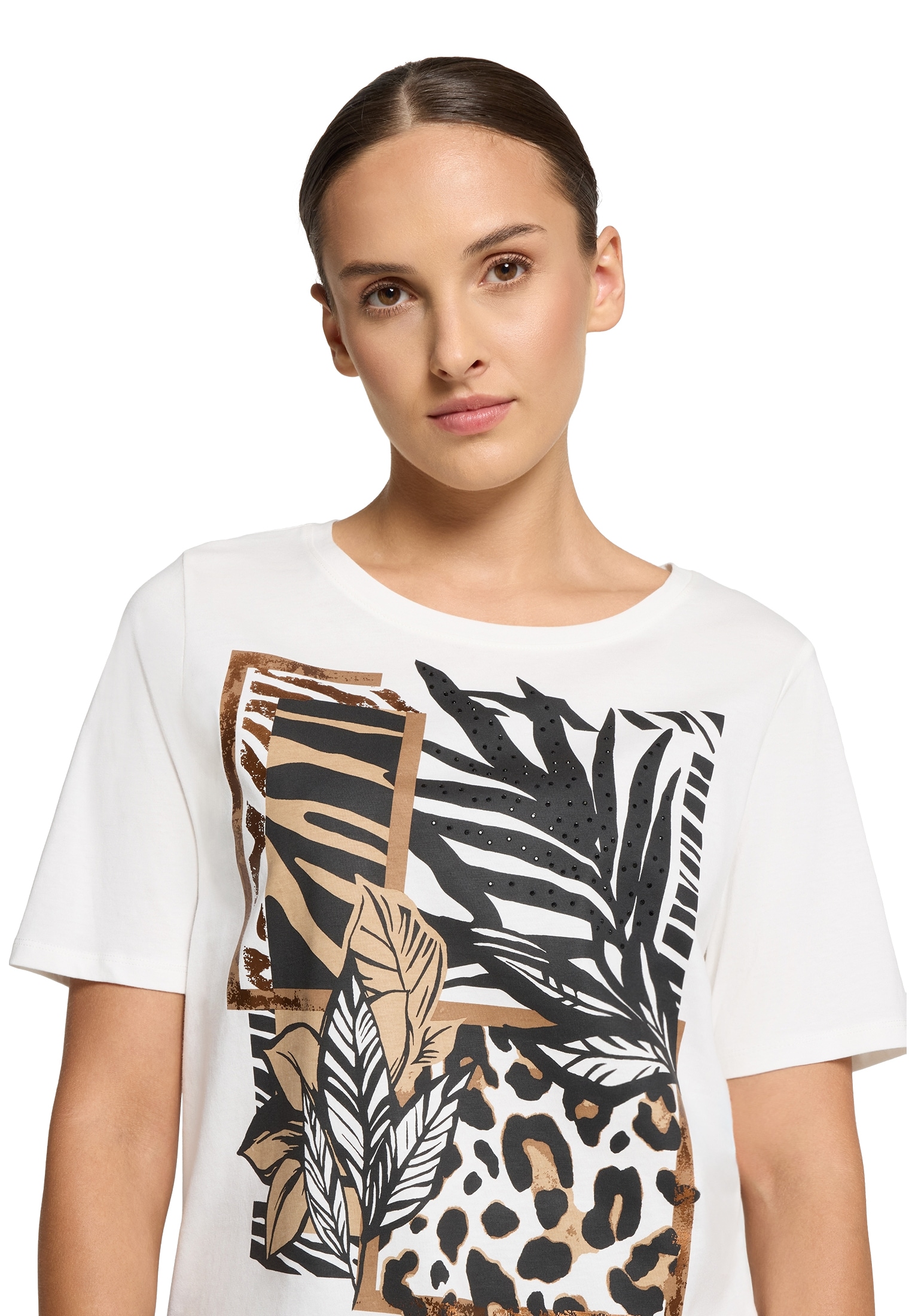 Betty Barclay Kurzarmshirt »Betty Barclay Damen Basic Shirt mit Placement«, (1 tlg.), Druck