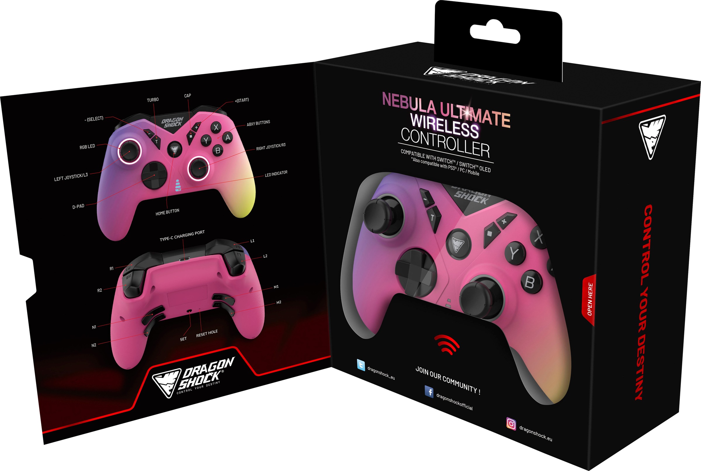 DRAGONSHOCK Controller »Nebula Pro Wireless für Nintento Switch«