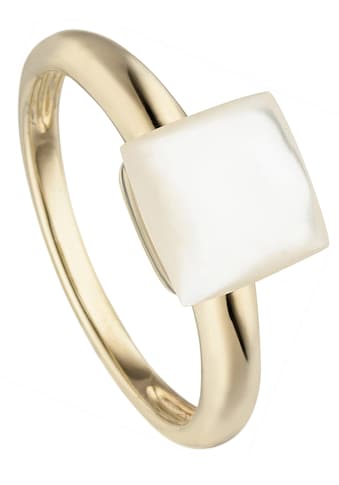 JOBO Fingerring »Ring mit Perlmutt-Einlage«, 925 Silber vergoldet kaufen