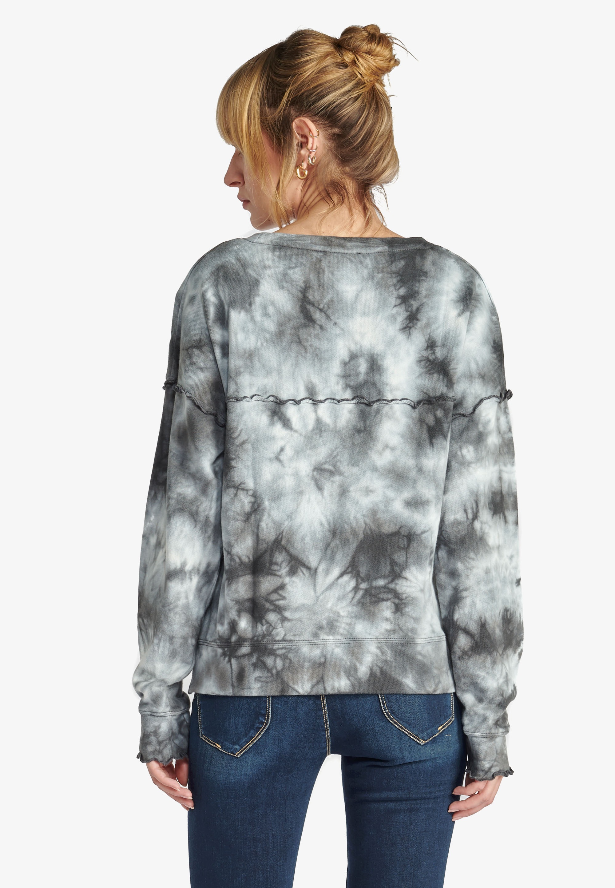 Le Temps Des Cerises Sweatshirt »JIL«, in cooler Batik-Optik