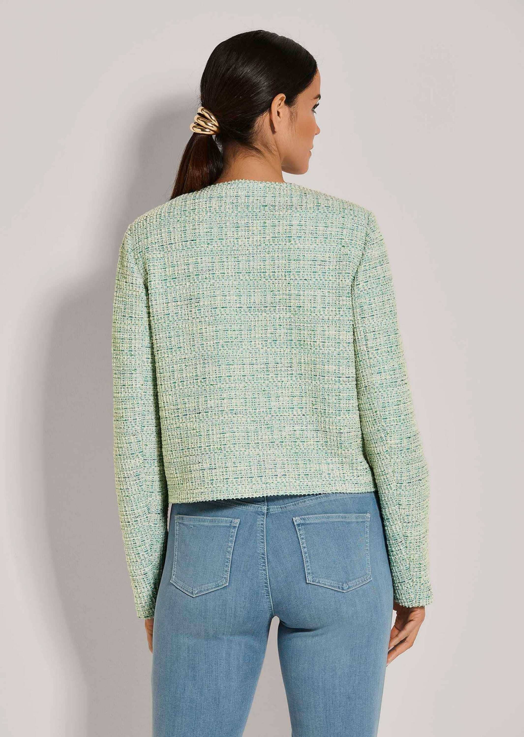 MADELEINE Sweatblazer »Blazer Kurzblazer mit Glanz-Effekten«