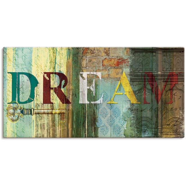 Artland Wandbild »Traum«, Sprüche & Texte, (1 St.), als Leinwandbild,  Wandaufkleber oder Poster in versch. Größen kaufen | BAUR