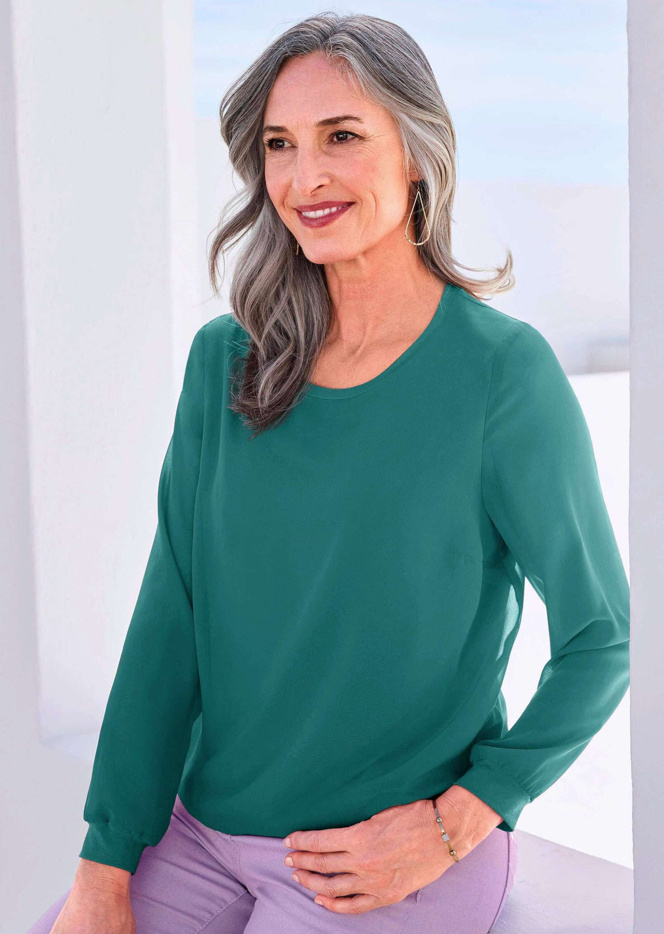 GOLDNER Klassische Bluse »Kurzgröße Schlupfbluse«