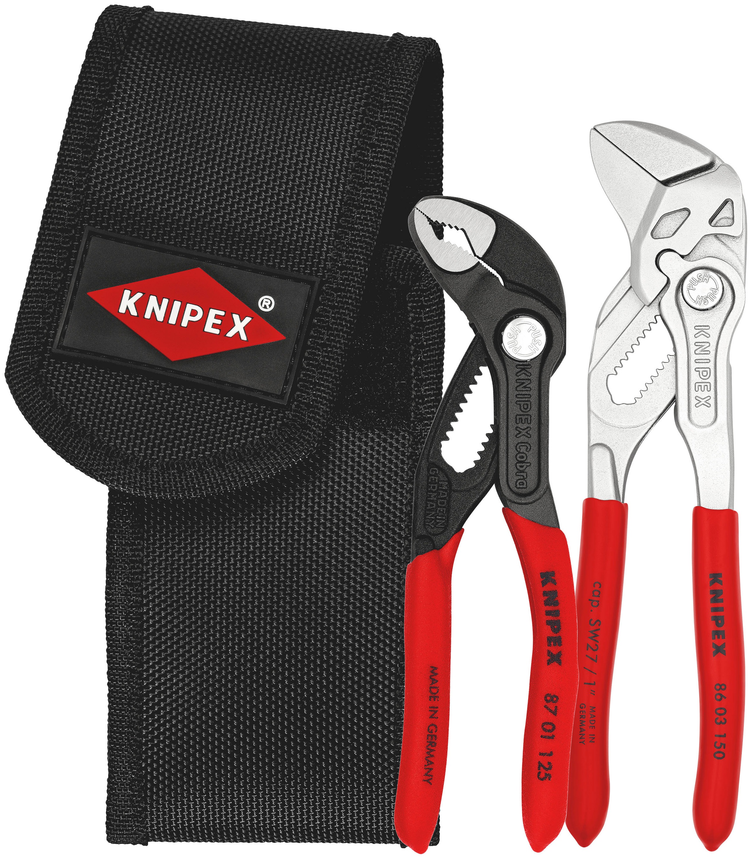 Knipex Zangenset "00 20 72 V01 Mini", (1 tlg.), in Werkzeuggürteltasche 2-teilig (SB-Karte/Blister)