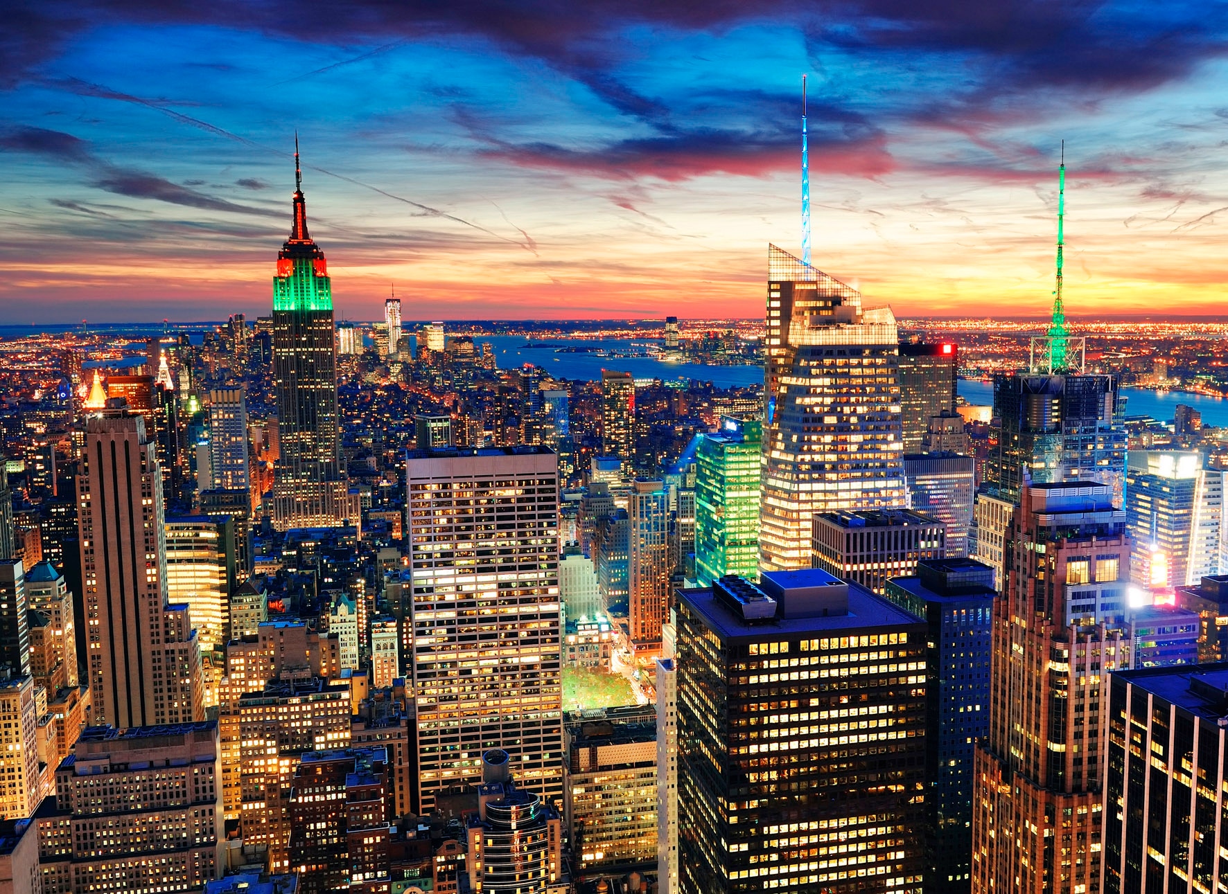 Papermoon Fototapete "New York at Dusk" glatt