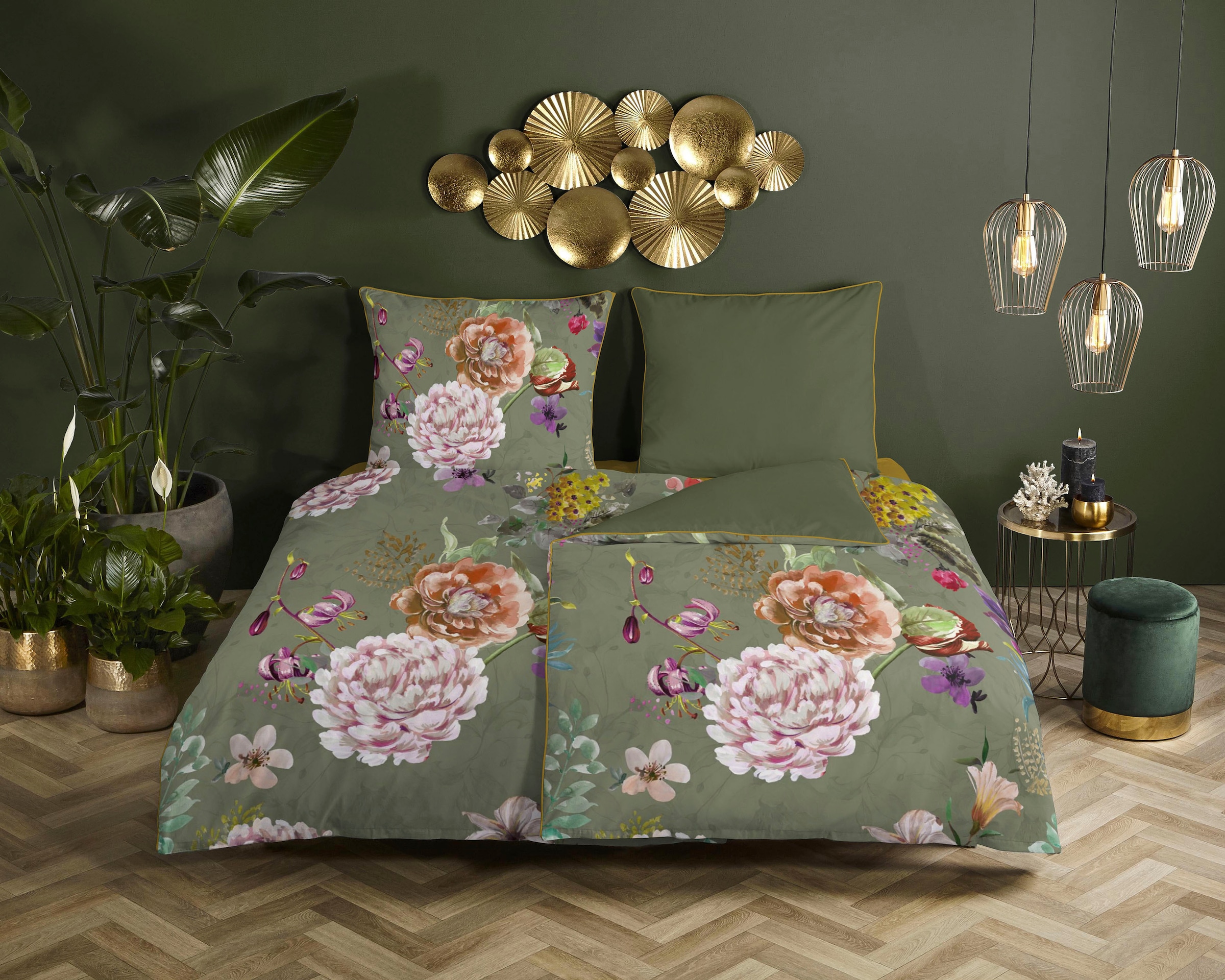 Descanso Wendebettwäsche "Parma" 2 Stk. tlg. Baumwolle, Satin, 135x200, Bie günstig online kaufen