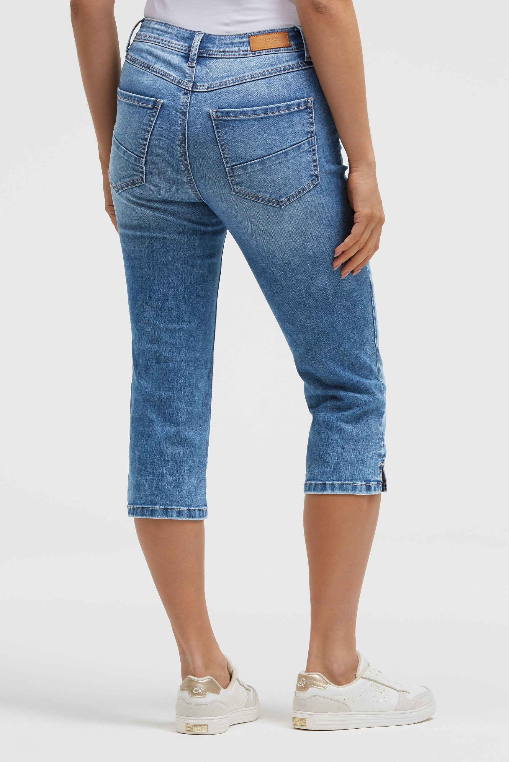 SOCCX Regular-fit-Jeans mit Schlitz am Saum