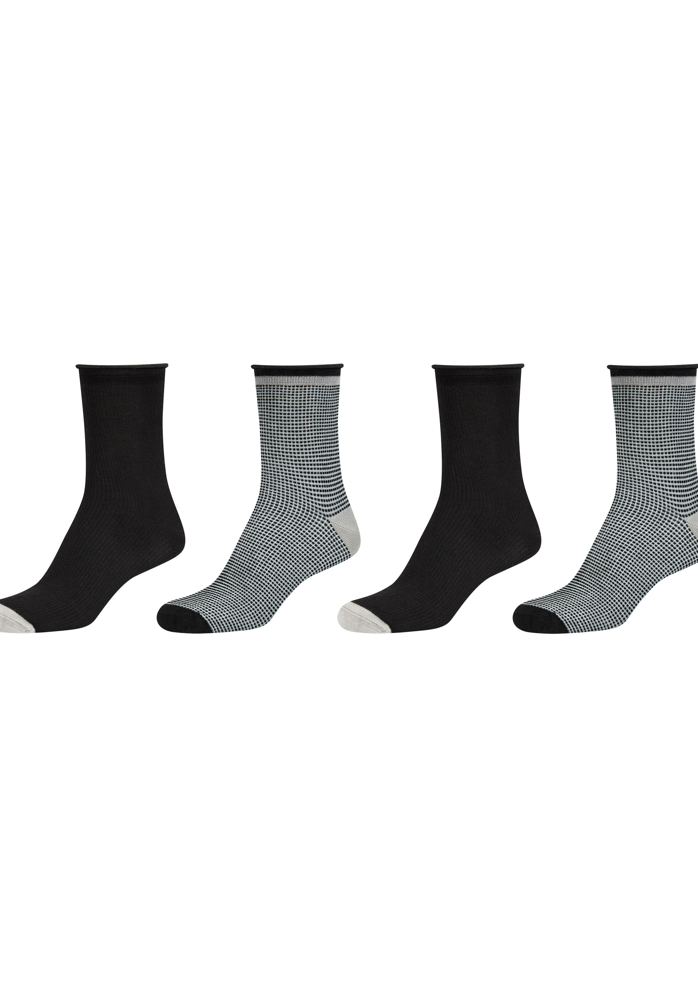 Camano Langsocken »silky touch«, (4 Paar), mit verstärkter Ferse
