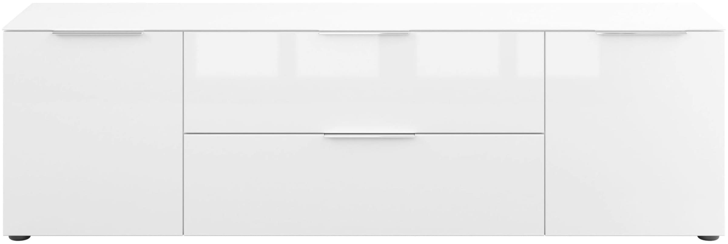 Manjana Möbel Lowboard »mit Chrom oder Schwarz matten Metallgriffen«