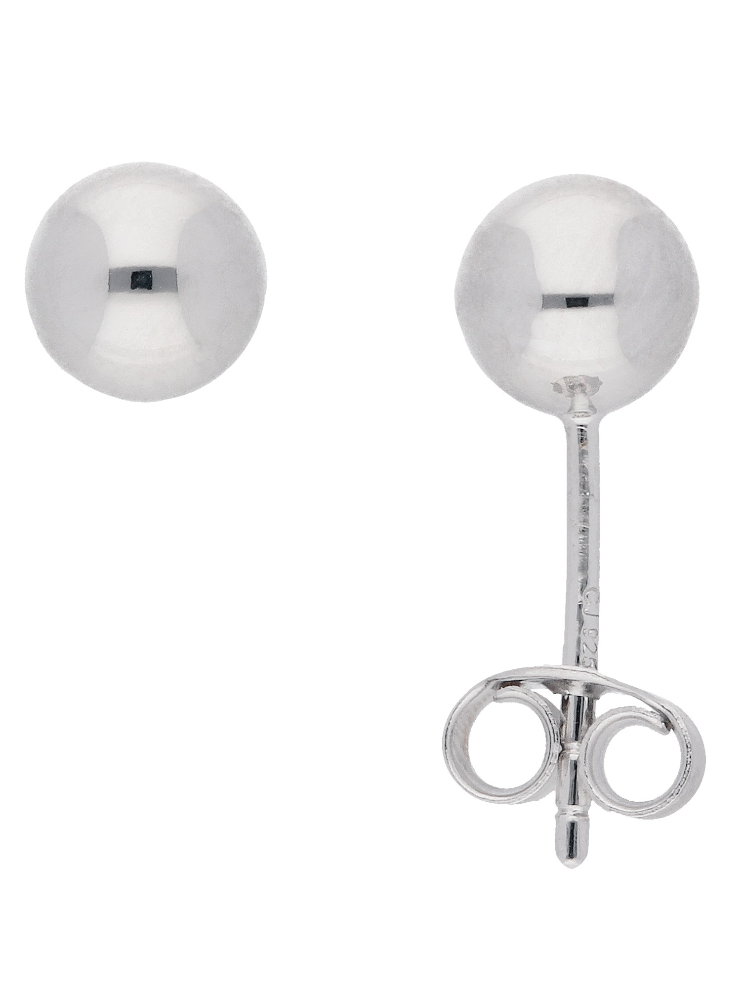 Paar Ohrhänger ADELIA´S "1 Paar 925 Silber Ohrringe / Ohrstecker Ø 6 mm", silber, Ohrringe, Damen, Damen, Silber 925 (Sterlingsilber), 925 Sterling Silber Silberschmuck für Damen