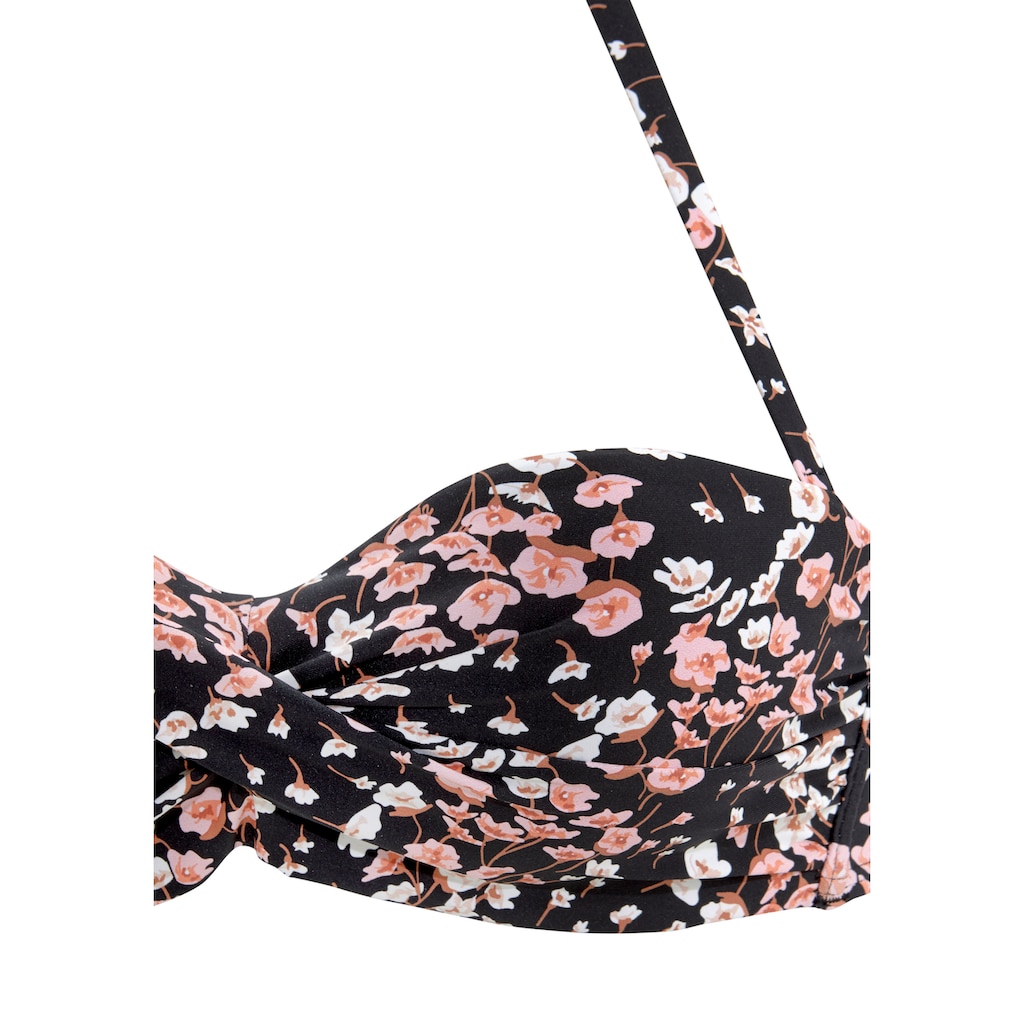 LASCANA Bügel-Bandeau-Bikini-Top »Blair«, mit floralem Design