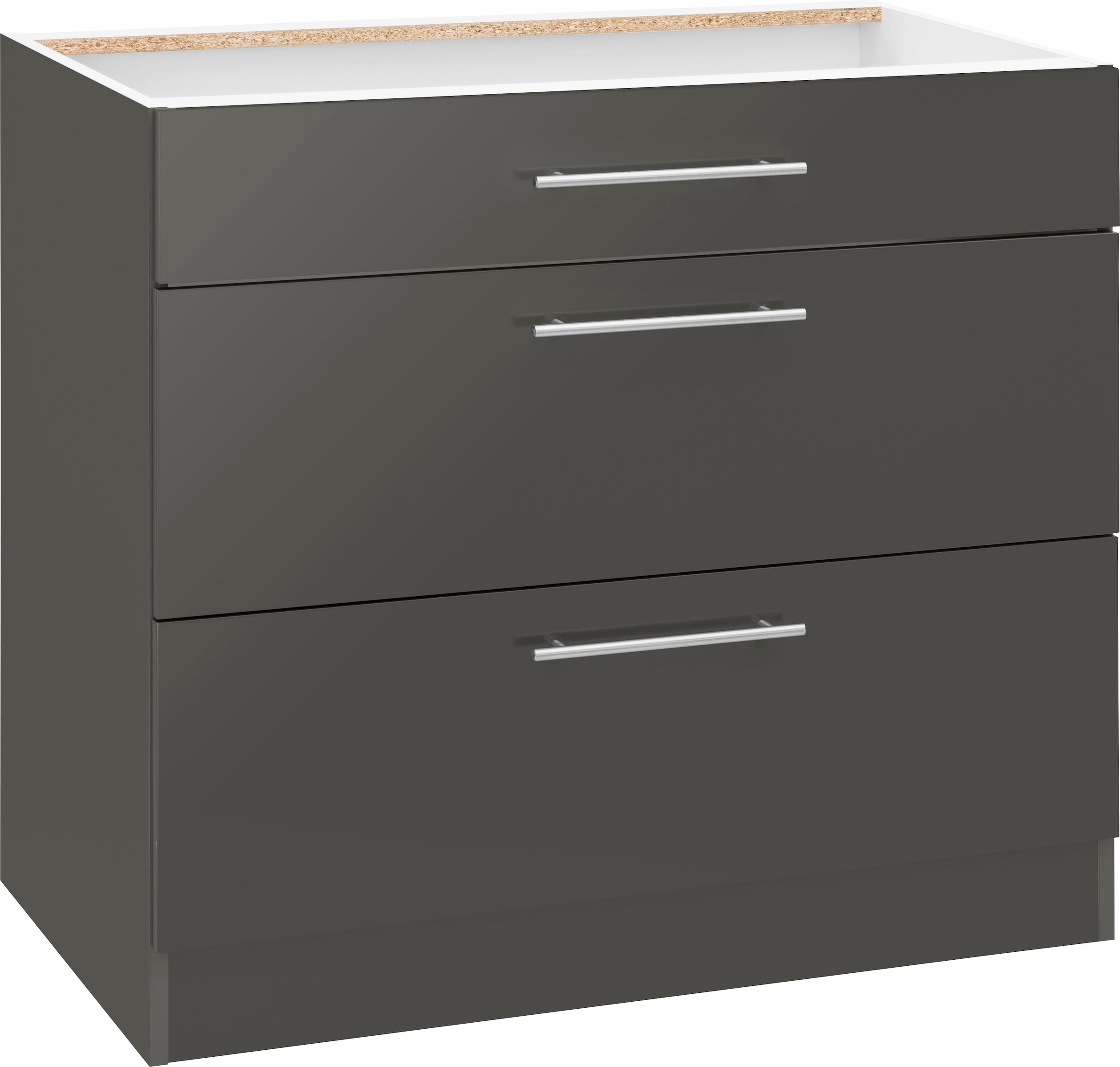wiho Küchen Unterschrank »Cali«, 90 cm breit, mit 2 großen Auszügen ohne Arbeitsplatte