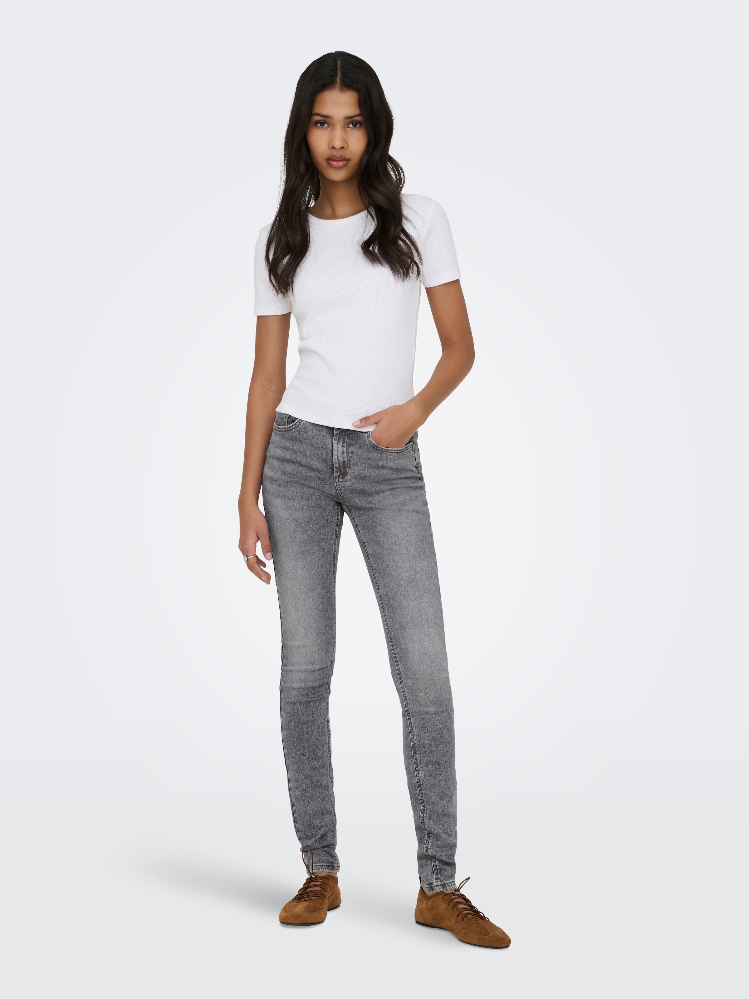 ONLY Skinny-fit-Jeans »ONLBLUSH MID WAIST SKINNY DNM DOT«