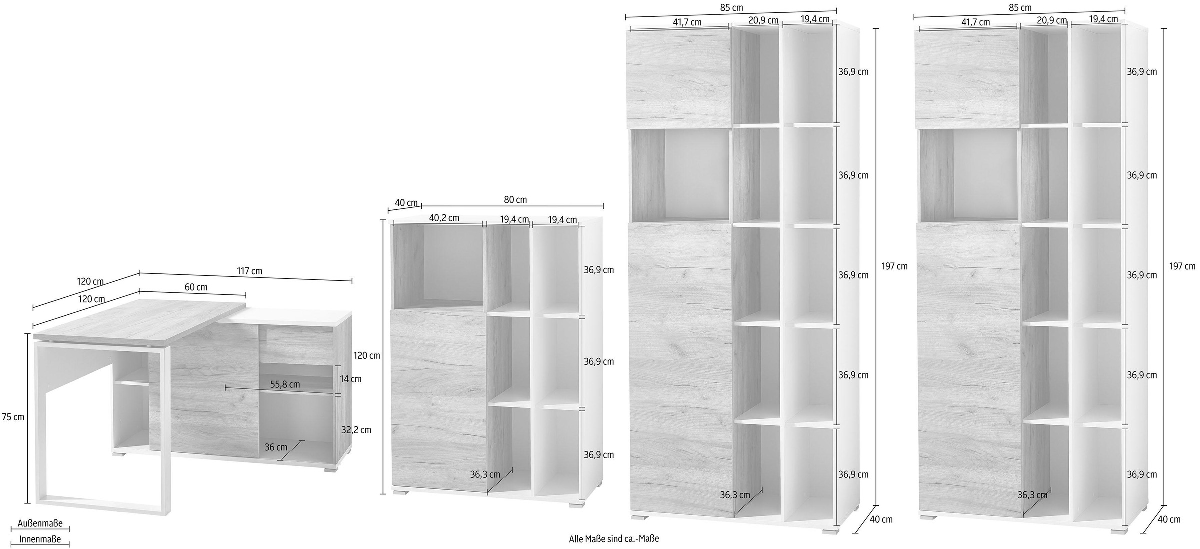 4 bestellen (Set, St.) »GW-Lioni«, BAUR | Büro-Set GERMANIA