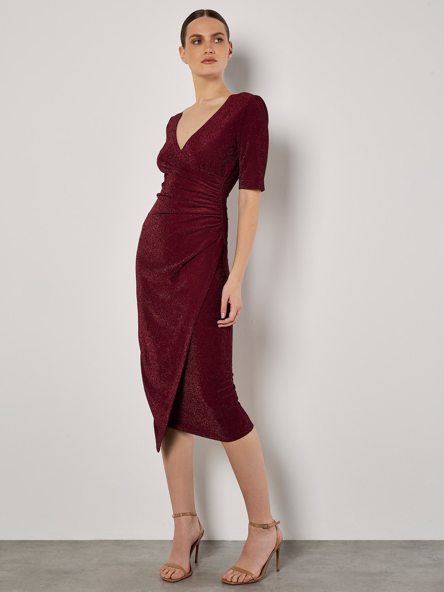 Apricot Midikleid »Midikleid« mit seitlicher Raffung