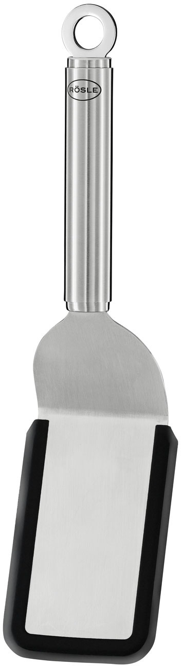 Sandwichpalette RÖSLE, silber (edelstahlfarben), B:6,5cm H:4cm, Edelstahl 18/10, Silikon, Küchenpaletten, Pfannenwender, Pfannenwender mit Silikonrand und Aufhängeöse, spülmaschinengeeignet