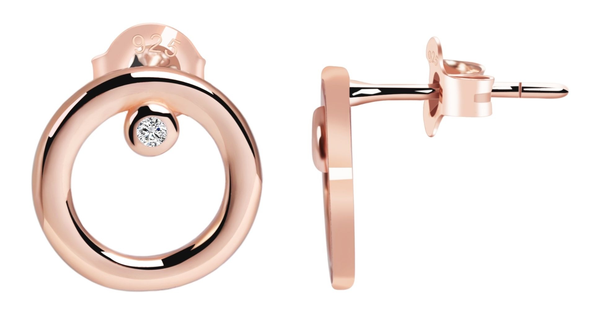 Paar Ohrhänger ADELIA´S "Damen Ohrringe – Ohrstecker aus 925 Silber mit Zirkonia", Damen, Gr. Damen, Silber 925 (Sterlingsilber), gold, Ohrringe, Ein stilvolles Geschenk für besondere Momente 2