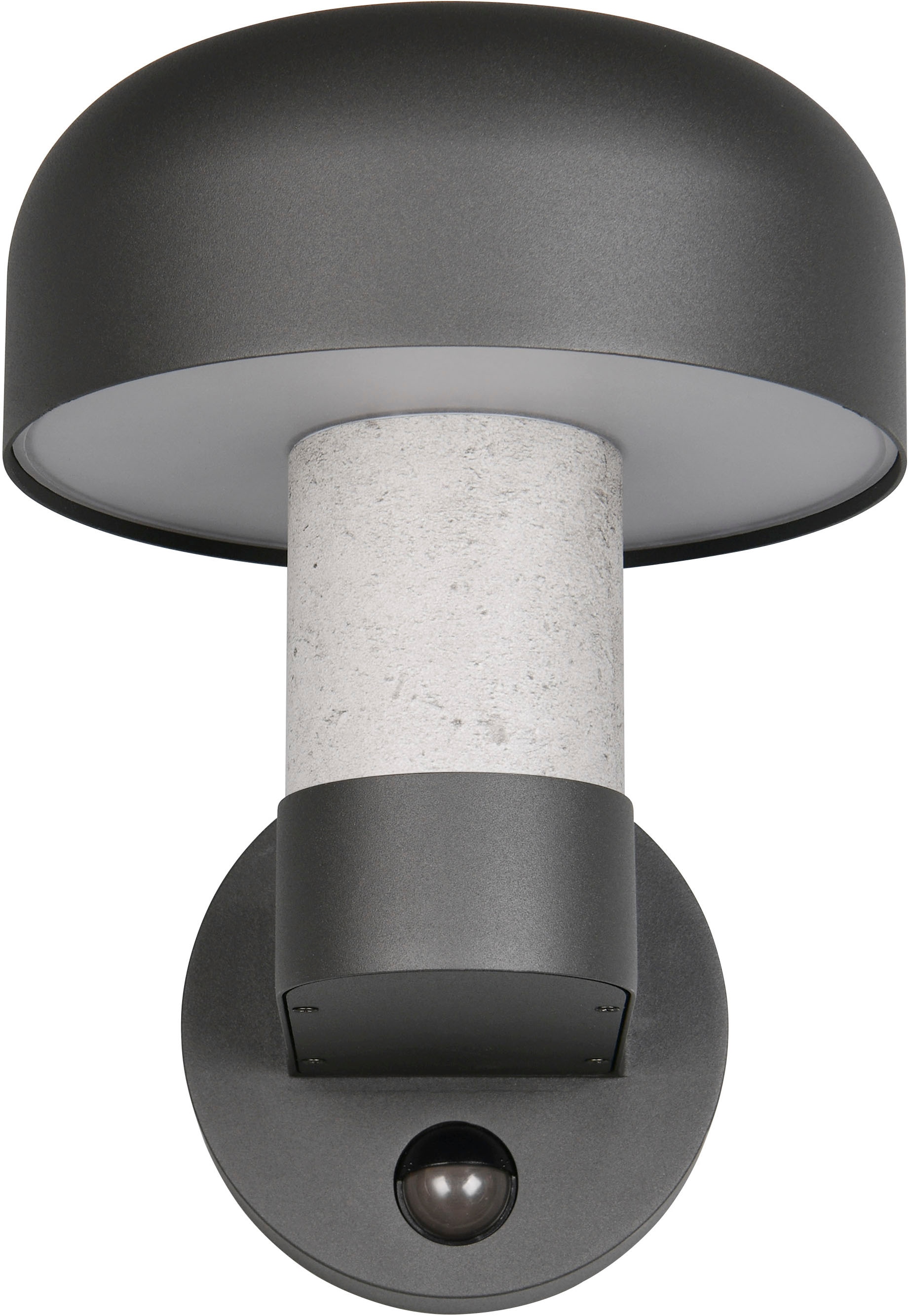 TRIO Leuchten Außen-Wandleuchte »FRASER, Fassadenbeleuchtung Laterne Pilzform, exkl 1x E27 max 10W IP54«, 1 flammig, Leuchtmittel E27 | Leuchtmittel wechselbar, Hauswand Leuchte aus Druckguss Aluminium mit Bewegungsmelder