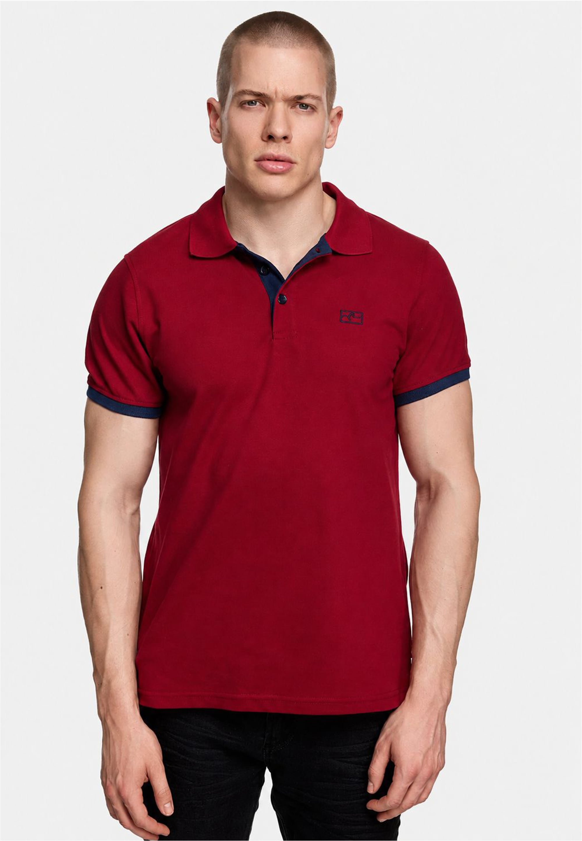 Rusty Neal Poloshirt "Rusty Neal Polo" mit kontrastfarbig abgesetzter Knopfleiste