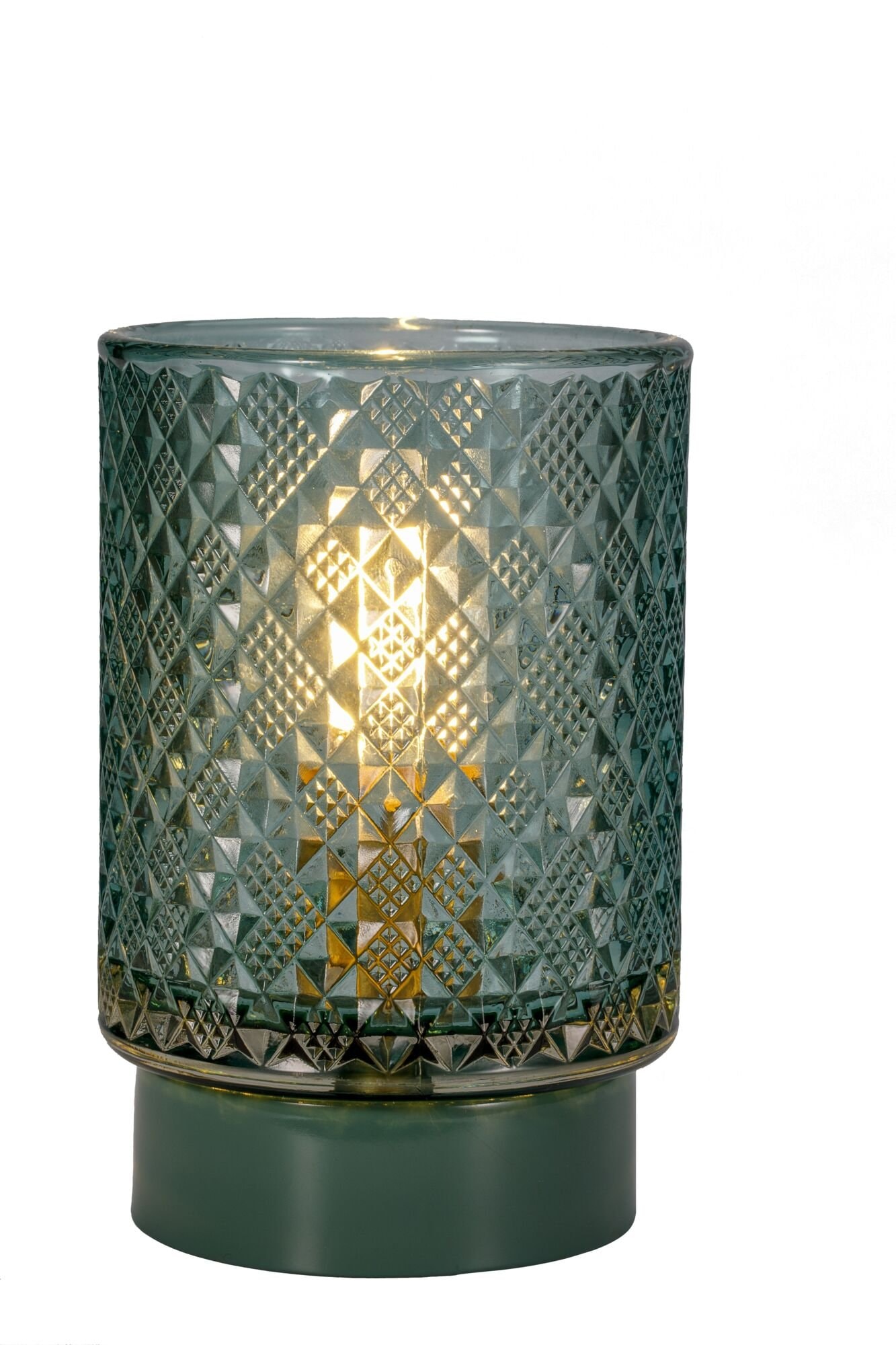 Pauleen LED Tischleuchte »Modern Glamour mobile Türkis Glas/Metall«, 1 flammig, Leuchtmittel E14 | LED fest integriert, E14, Timer Batterie