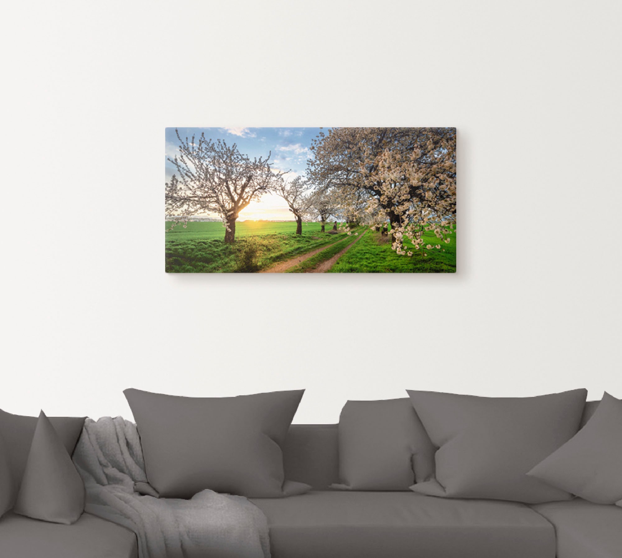 Artland »Kirschallee« Felder 1 Stk. tlg. auf Holzrahmen gespannt