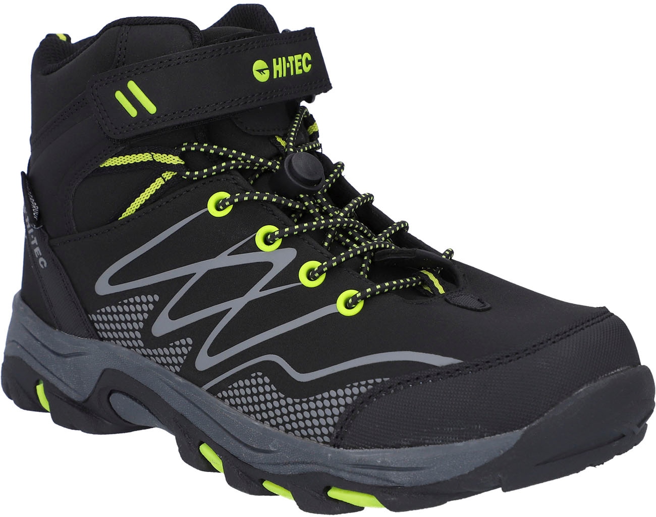 Outdoorschuh »Hi-Tec Blackout Mid Wp Jr«, Klett-/Schnürkombination, wasserdicht