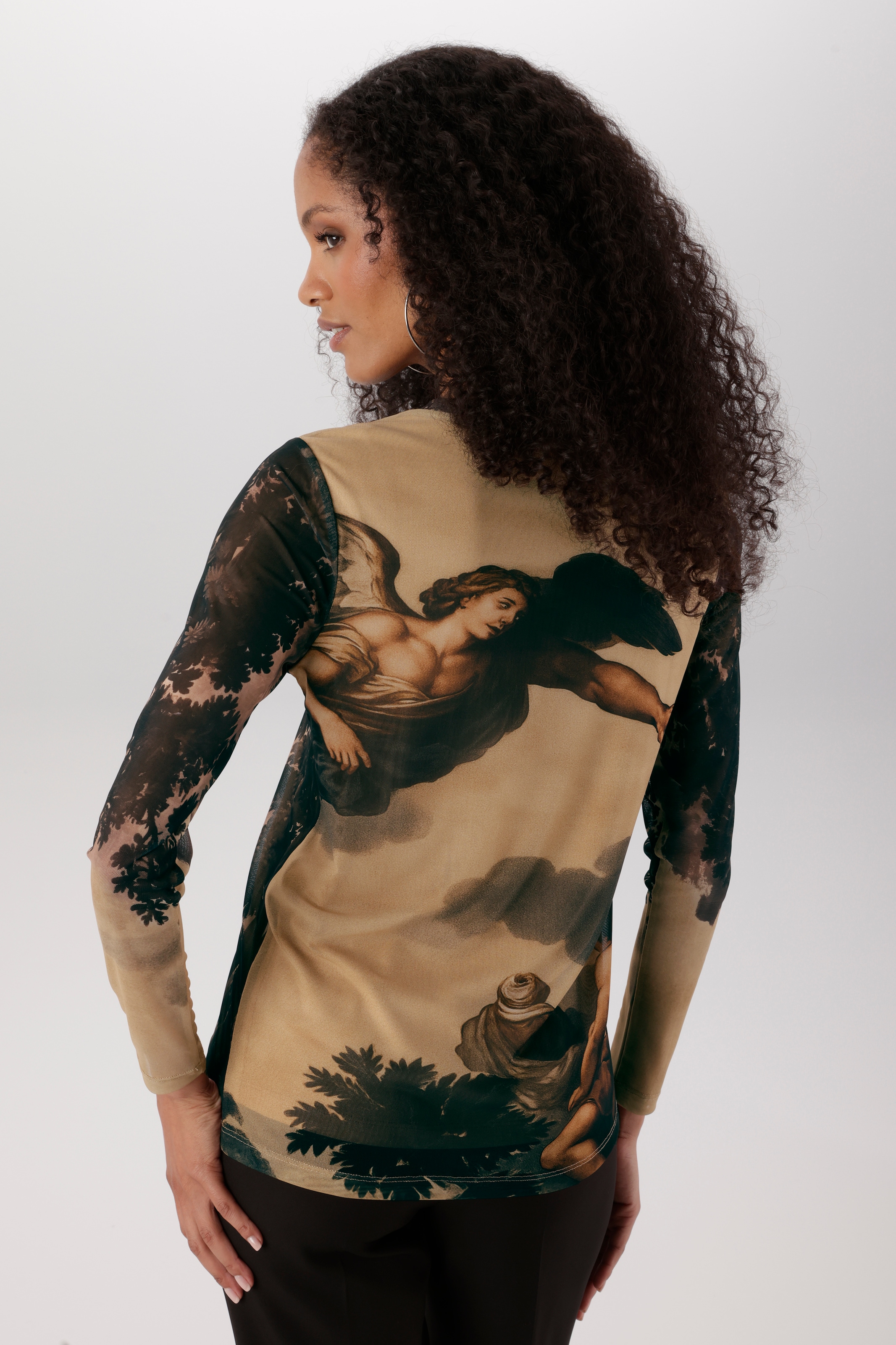 Aniston SELECTED Langarmshirt dezent transparent und Body blickdicht gefüttert - NEUE KOLLEKTION