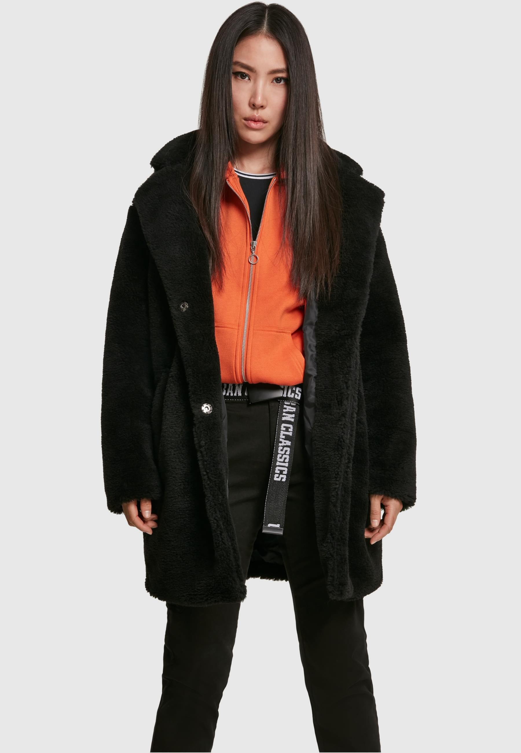 URBAN CLASSICS Parka »Urban Classics Damen Ladies Oversized Sherpa Coat«, (1 St.), ohne Kapuze